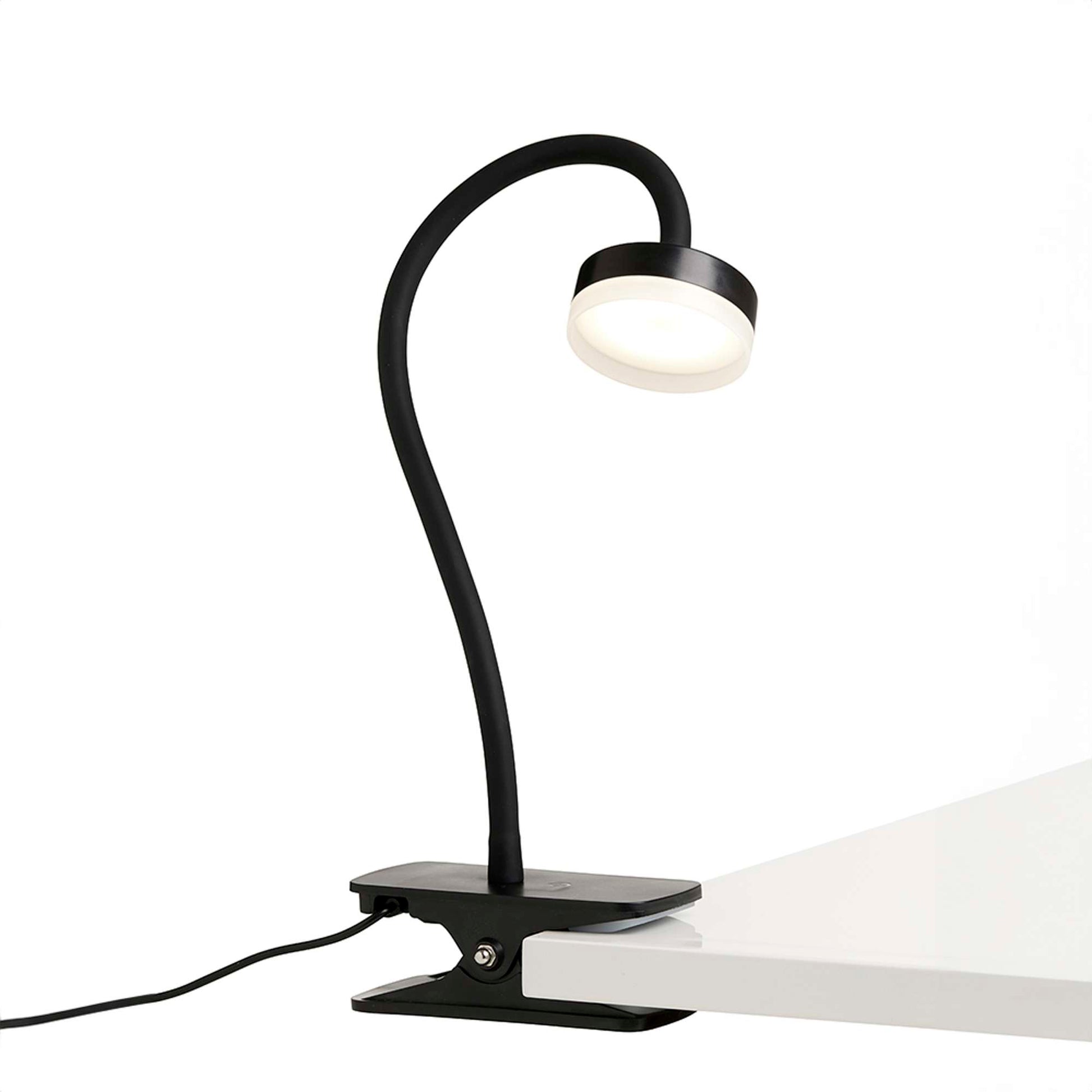 Tulipan LED Klemmelampe Sort_2