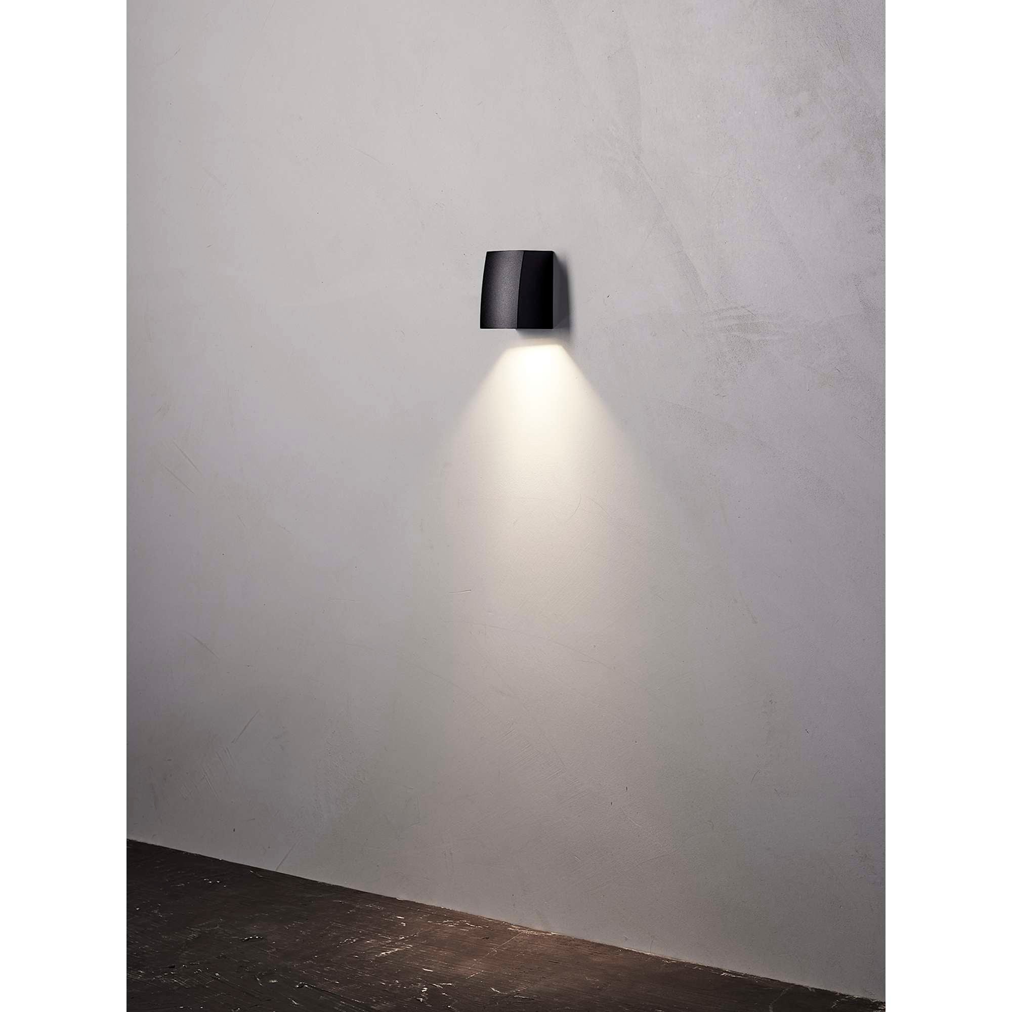 Ask Udendørs væglampe Sort Downlight