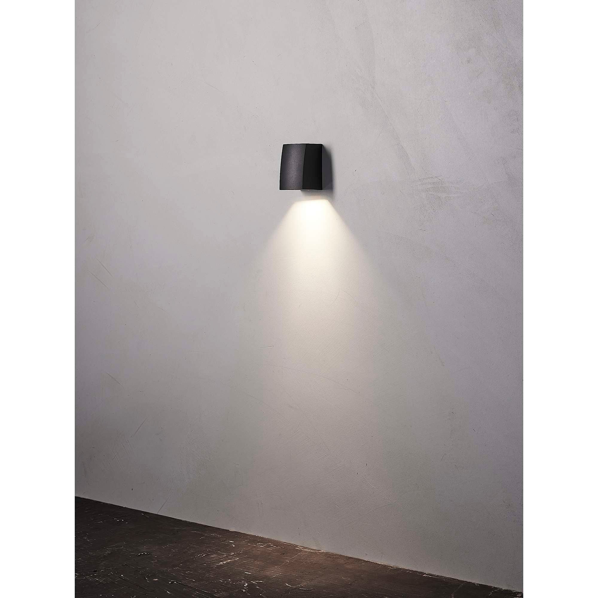 Ask Udendørs væglampe Antracitgrå Downlight