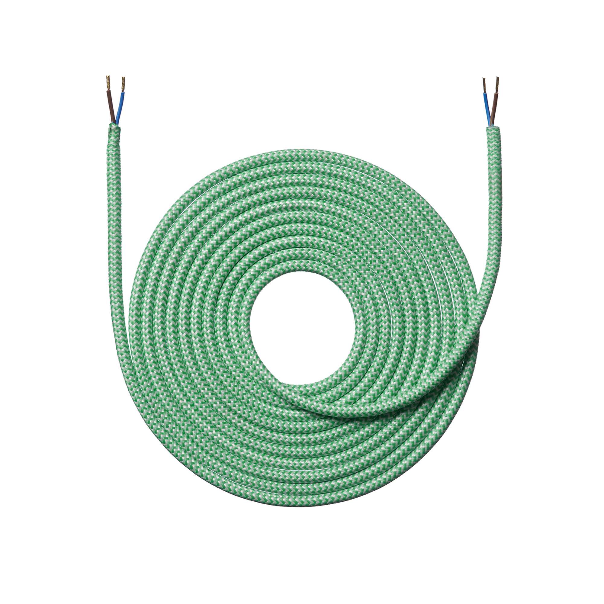 Grøn/hvid Stofledning 4 m._1