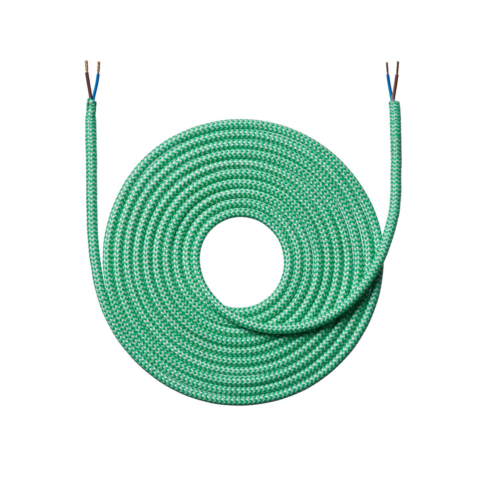 Grøn/hvid Stofledning 4 m._1