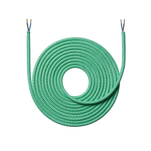 Grøn/hvid Stofledning 4 m._1