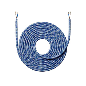 Mørkeblå/hvid Stofledning 4 m._1