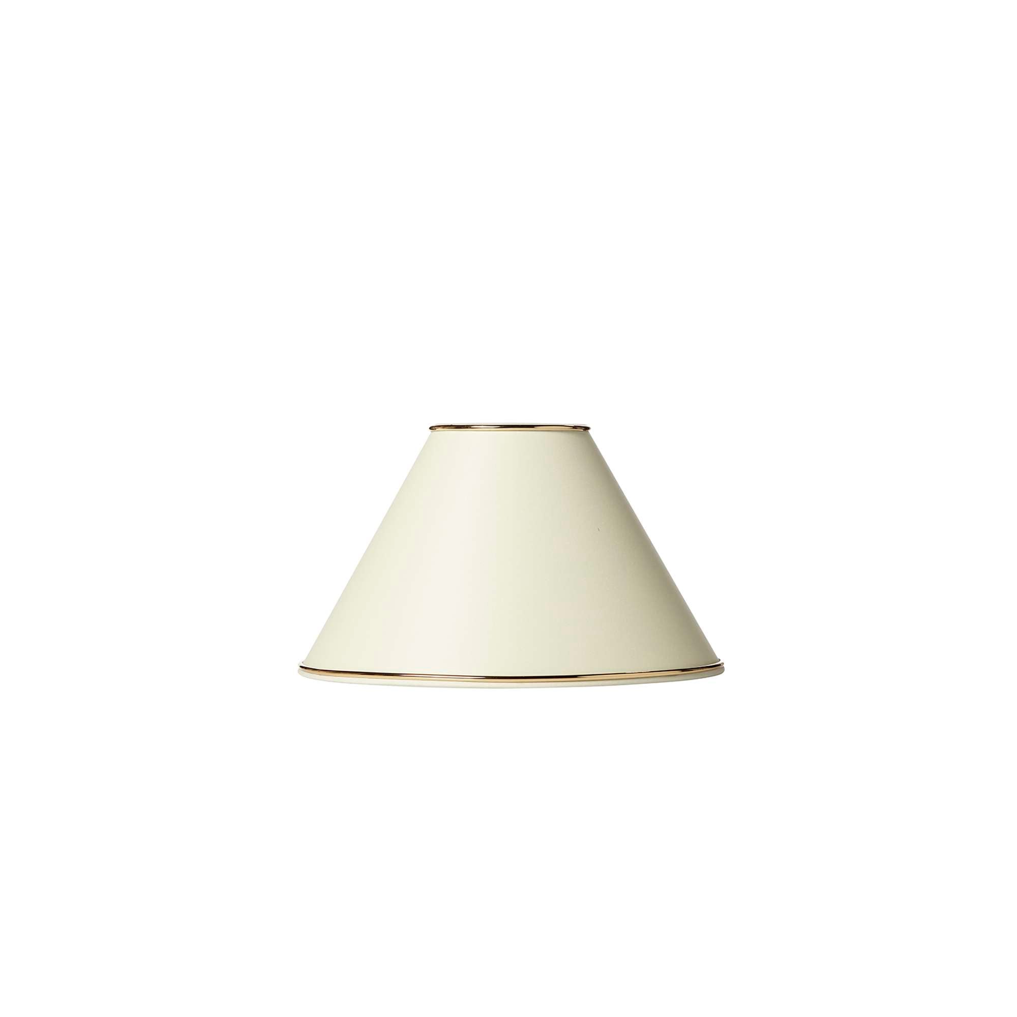 Marie Lampeskærm 16,5 cm. Creme m/guldkant