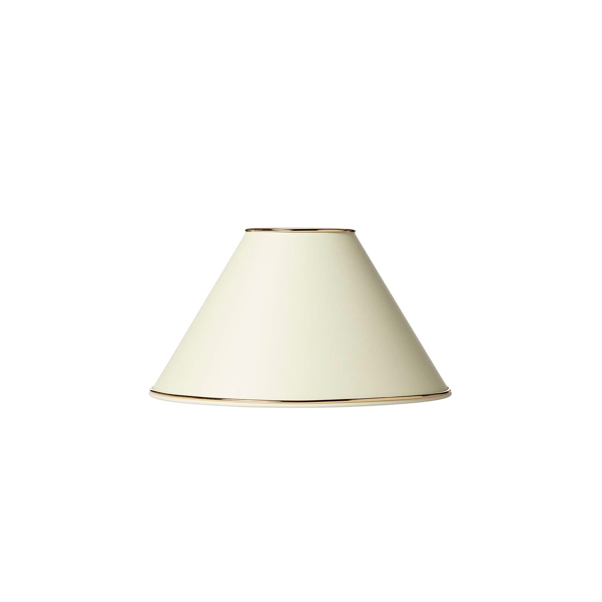 Marie Lampeskærm 19 cm. Creme m/guldkant