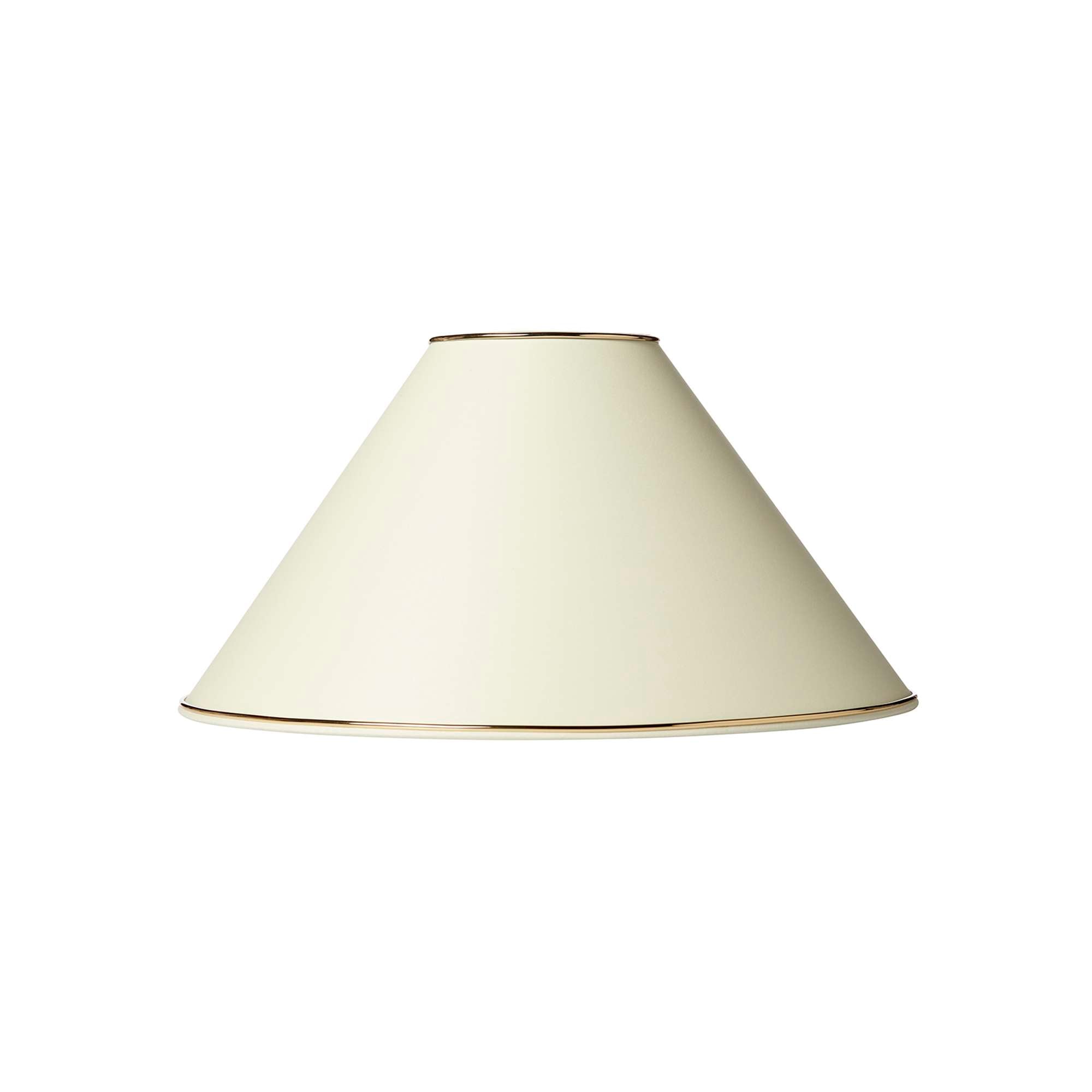 Marie Lampeskærm 25 cm. Creme m/guldkant