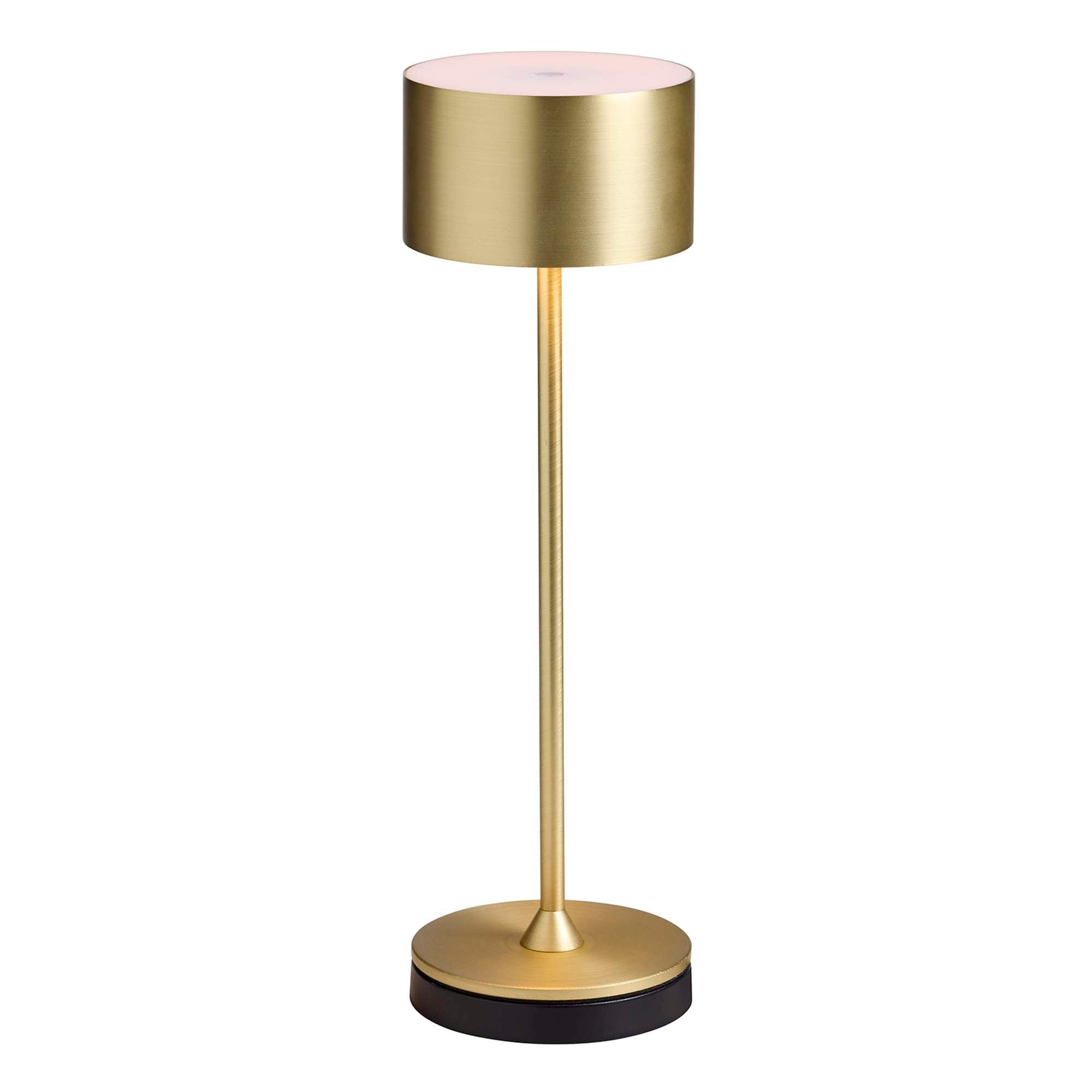 Bistro Trådløs Bordlampe - børstet messing