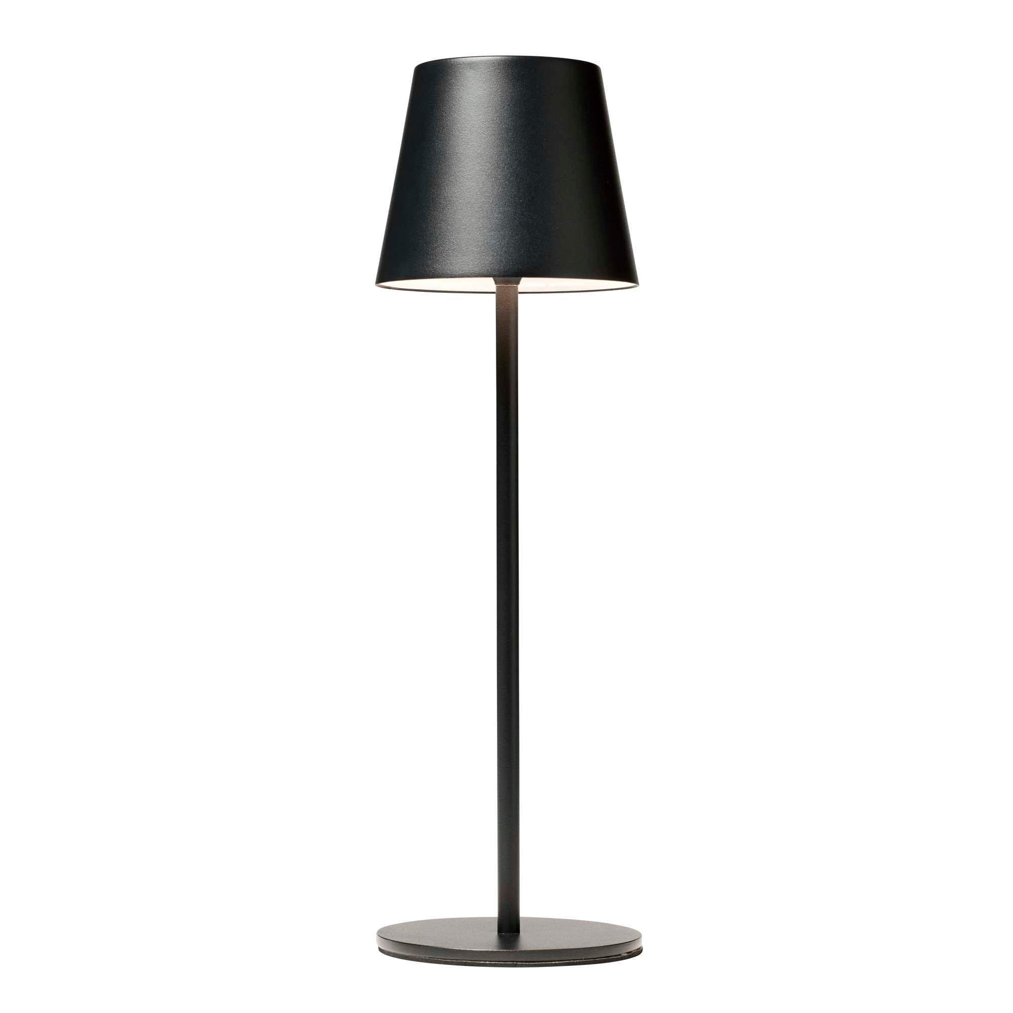One Genopladelig Bordlampe Sort