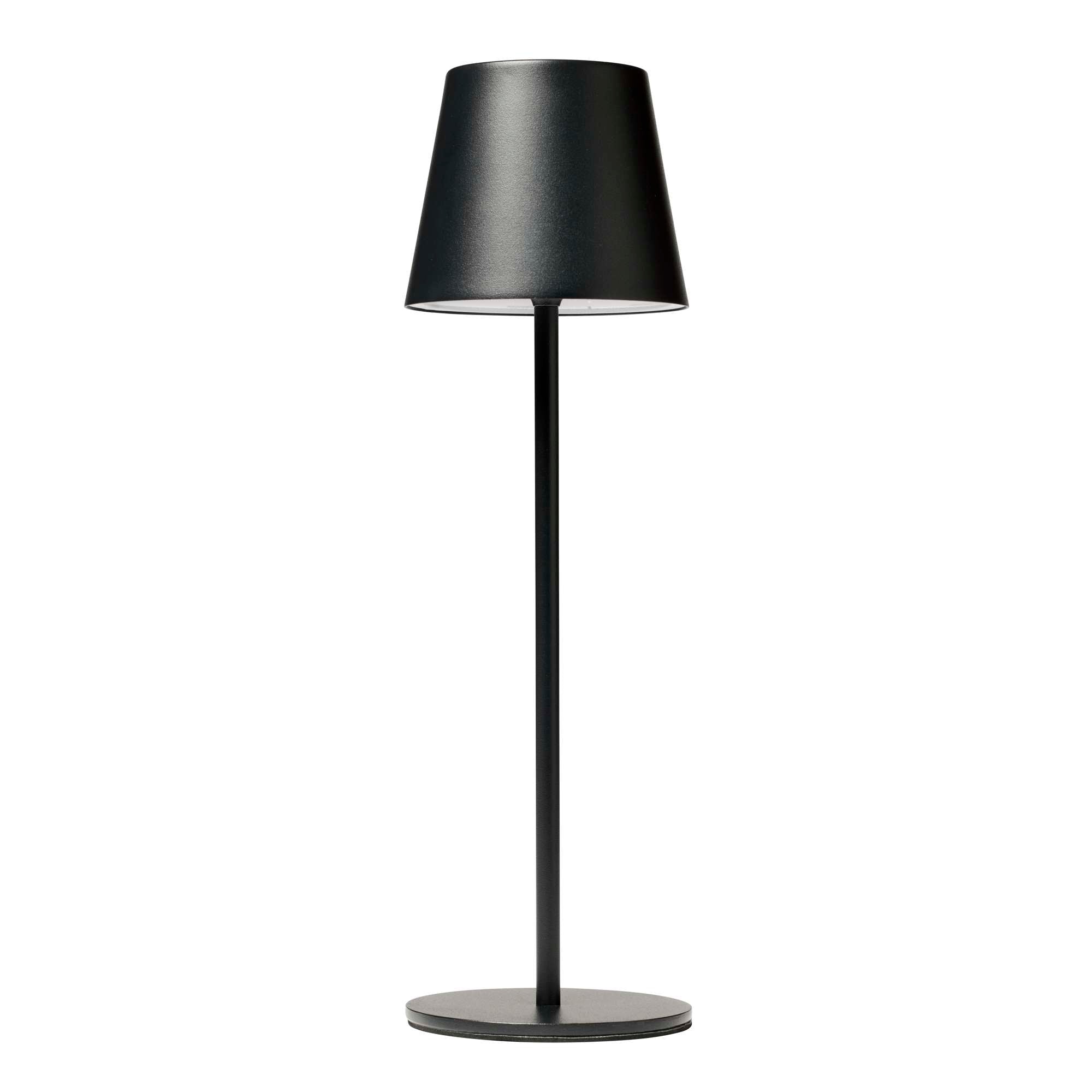 One Genopladelig Bordlampe Sort