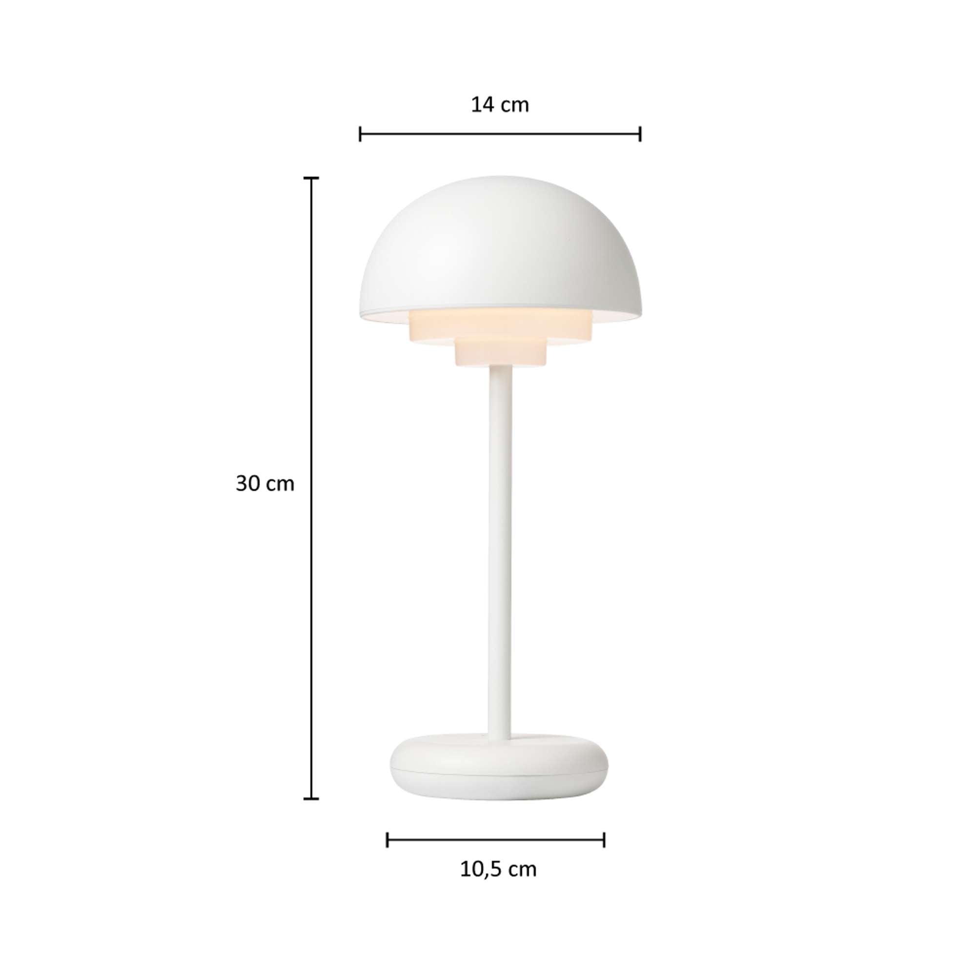 Toscana Trådløs Bordlampe - hvid_7