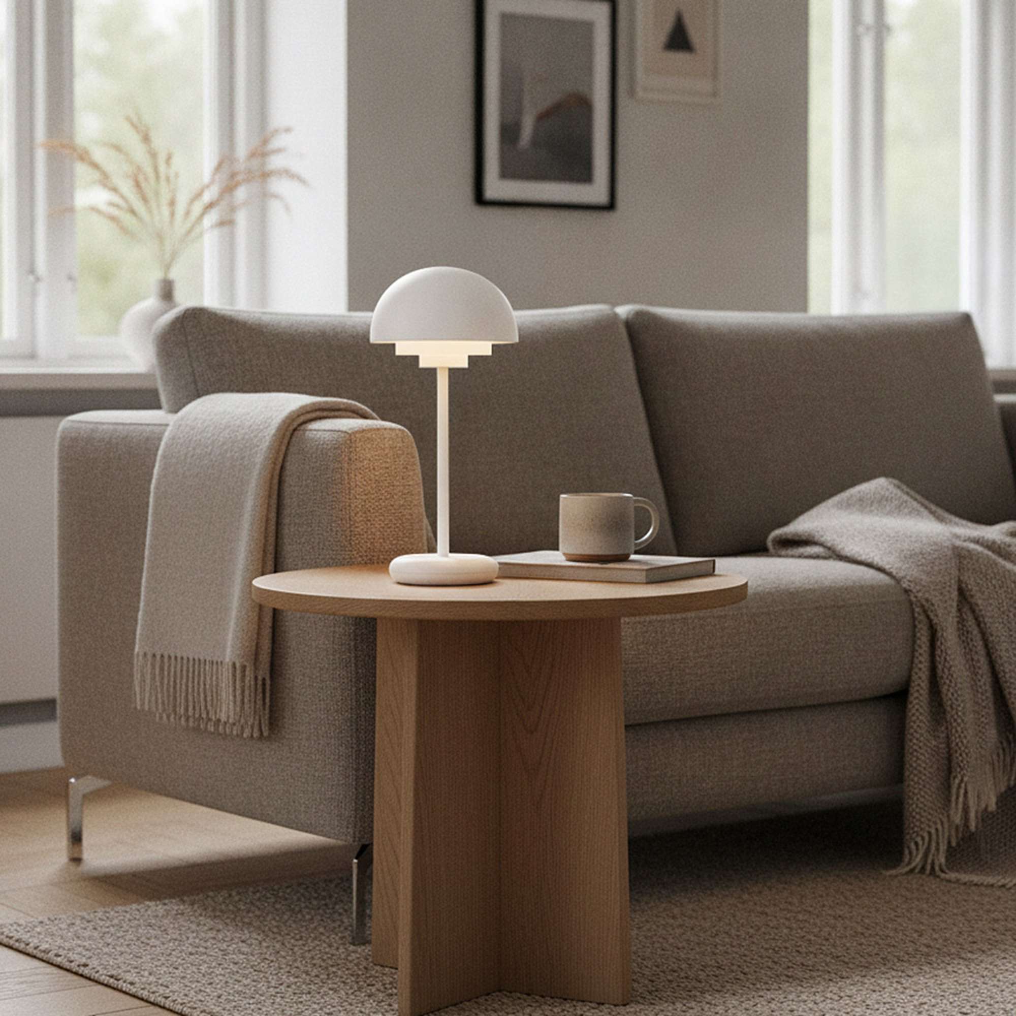 Toscana Trådløs Bordlampe - hvid
