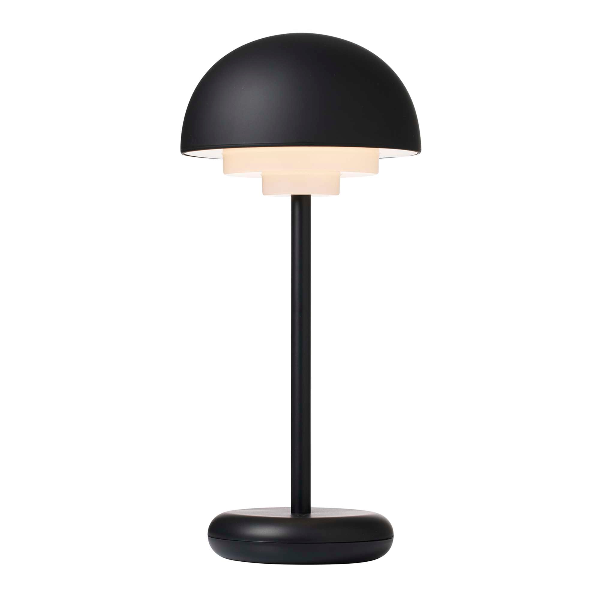 Toscana Genopladelig Bordlampe Sort