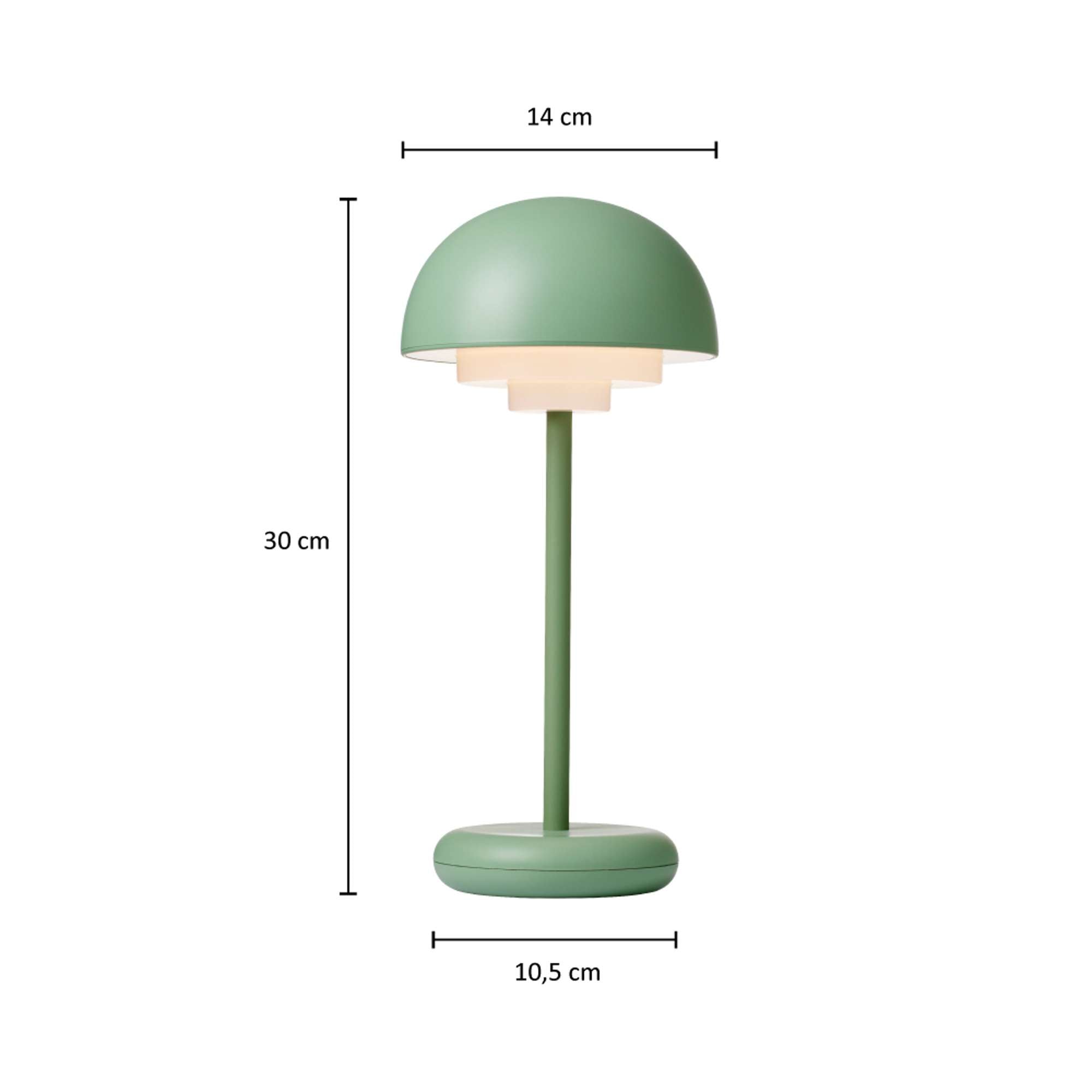 Toscana Trådløs Bordlampe - støvet grøn_8