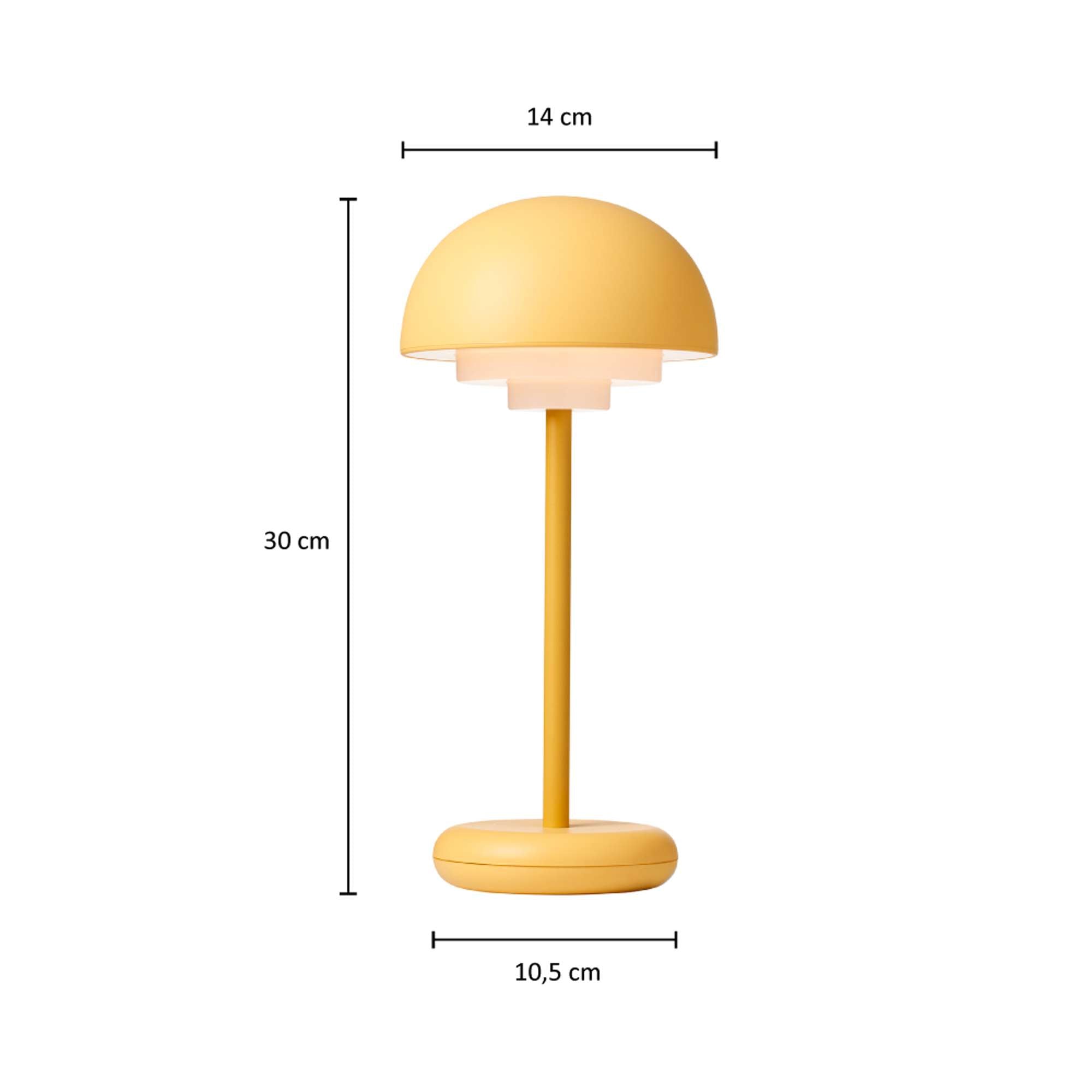 Toscana Trådløs Bordlampe - støvet gul_8