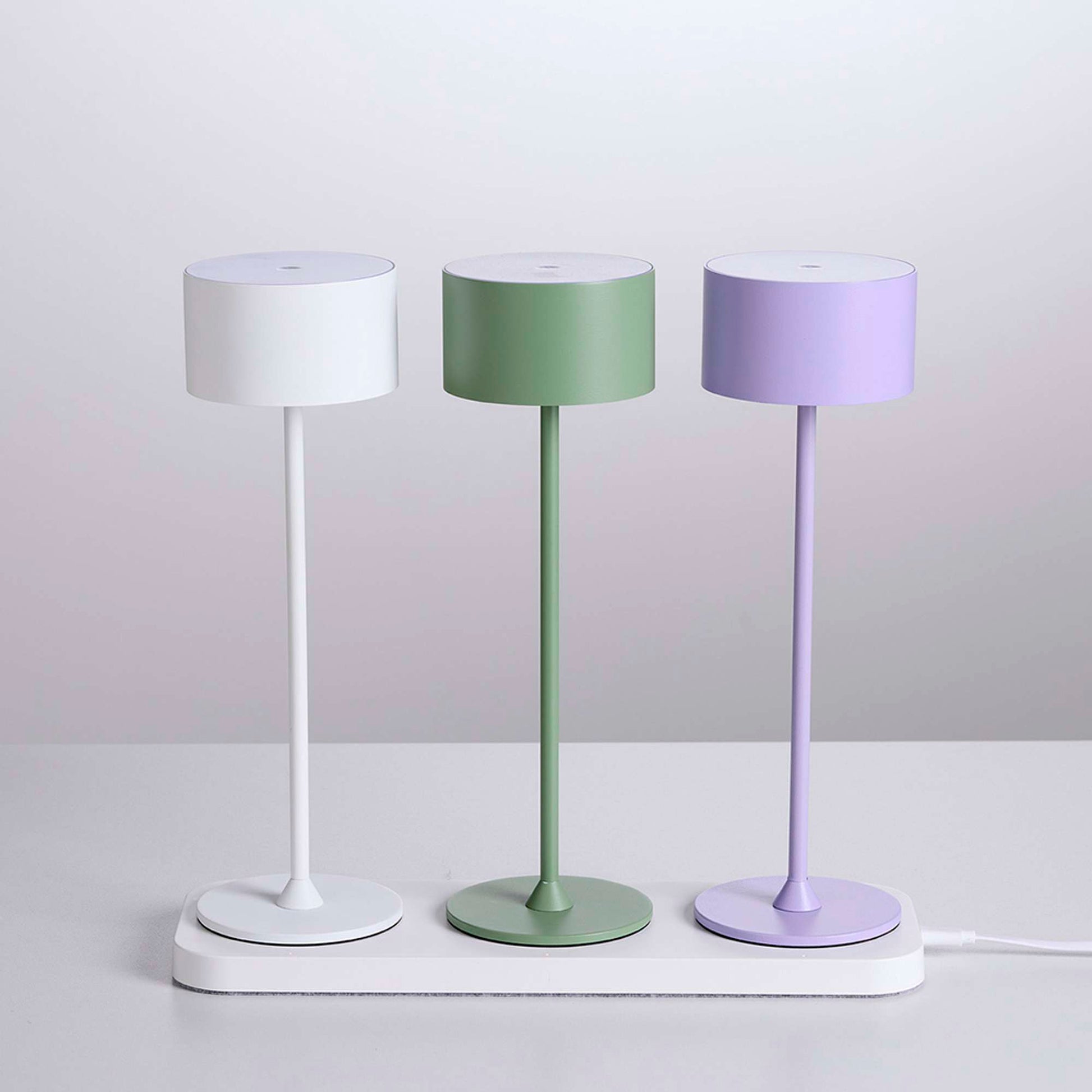 Ladestation Trådløs til 3 Lamper - hvid