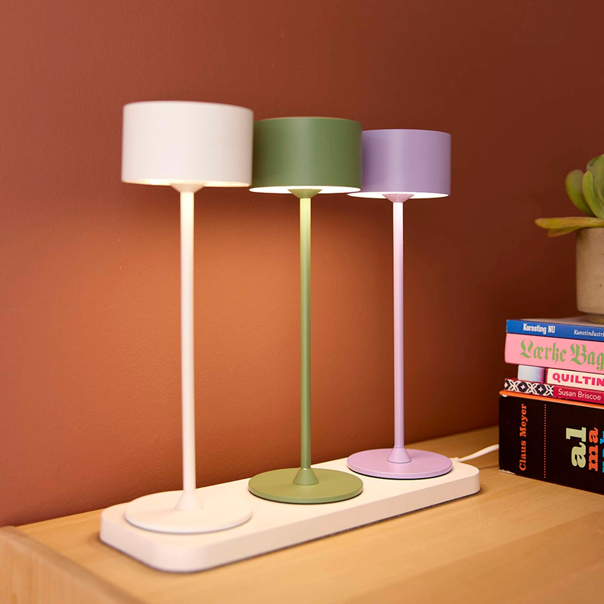 Ladestation Trådløs til 3 Lamper - hvid