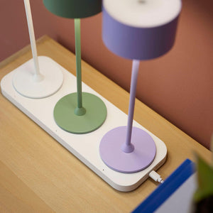 Ladestation Trådløs til 3 Lamper - hvid