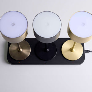 Ladestation Trådløs til 3 Lamper - sort