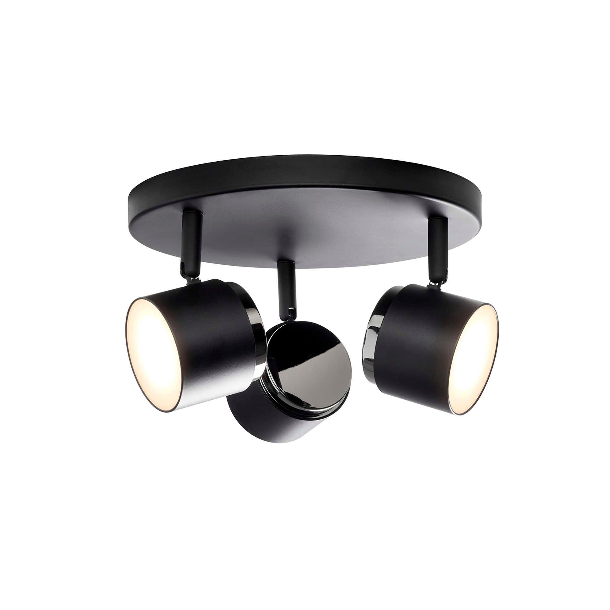 Teater LED 3-Loftspot Rondel Sort