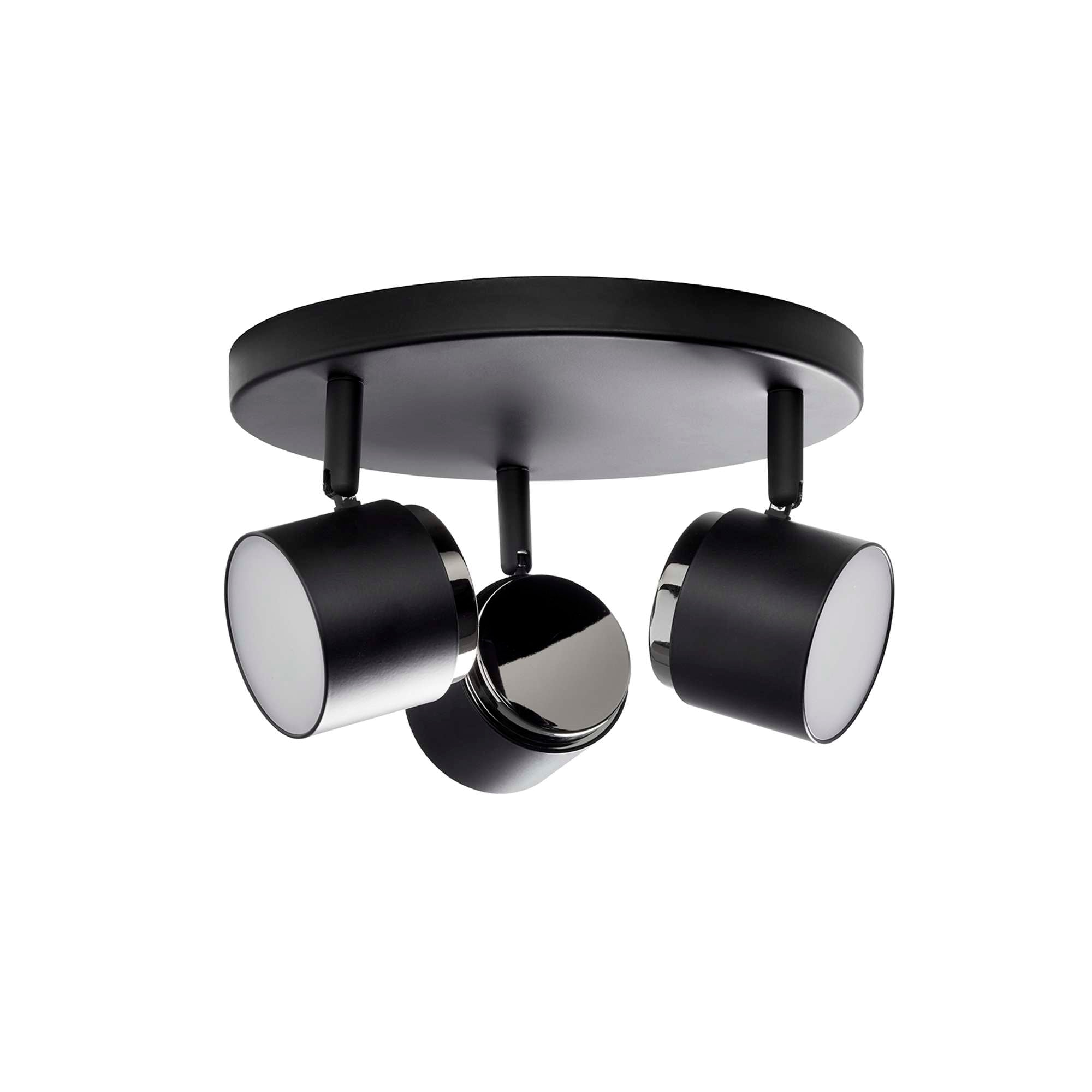 Teater LED 3-Loftspot Rondel Sort