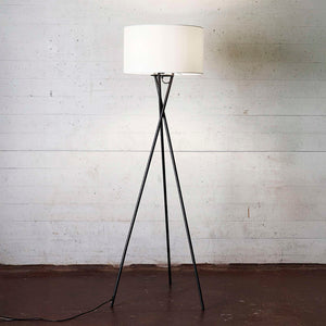 Uptown Gulvlampe Sort – m/hvid lampeskærm