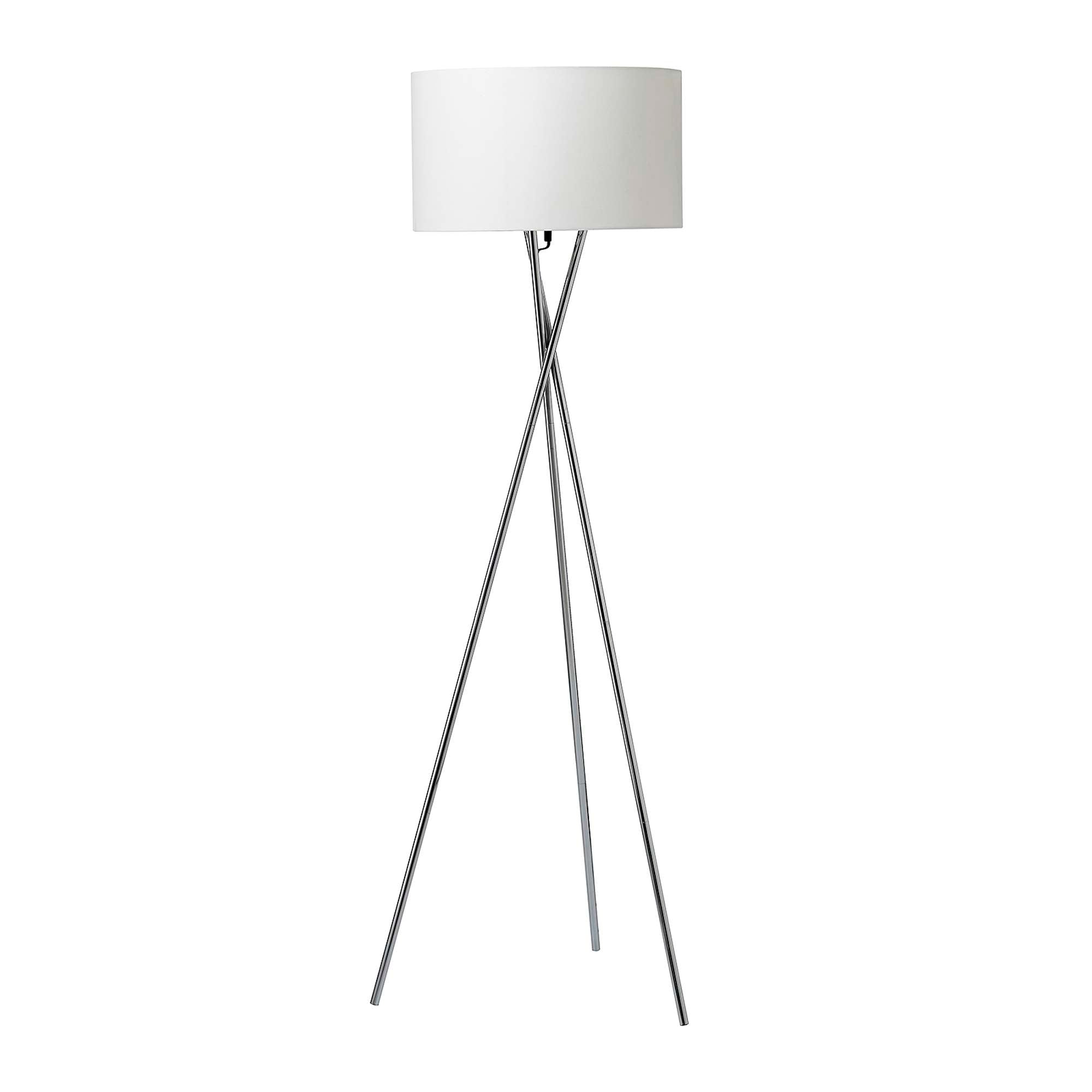 Uptown Gulvlampe Krom m/Hvid lampeskærm