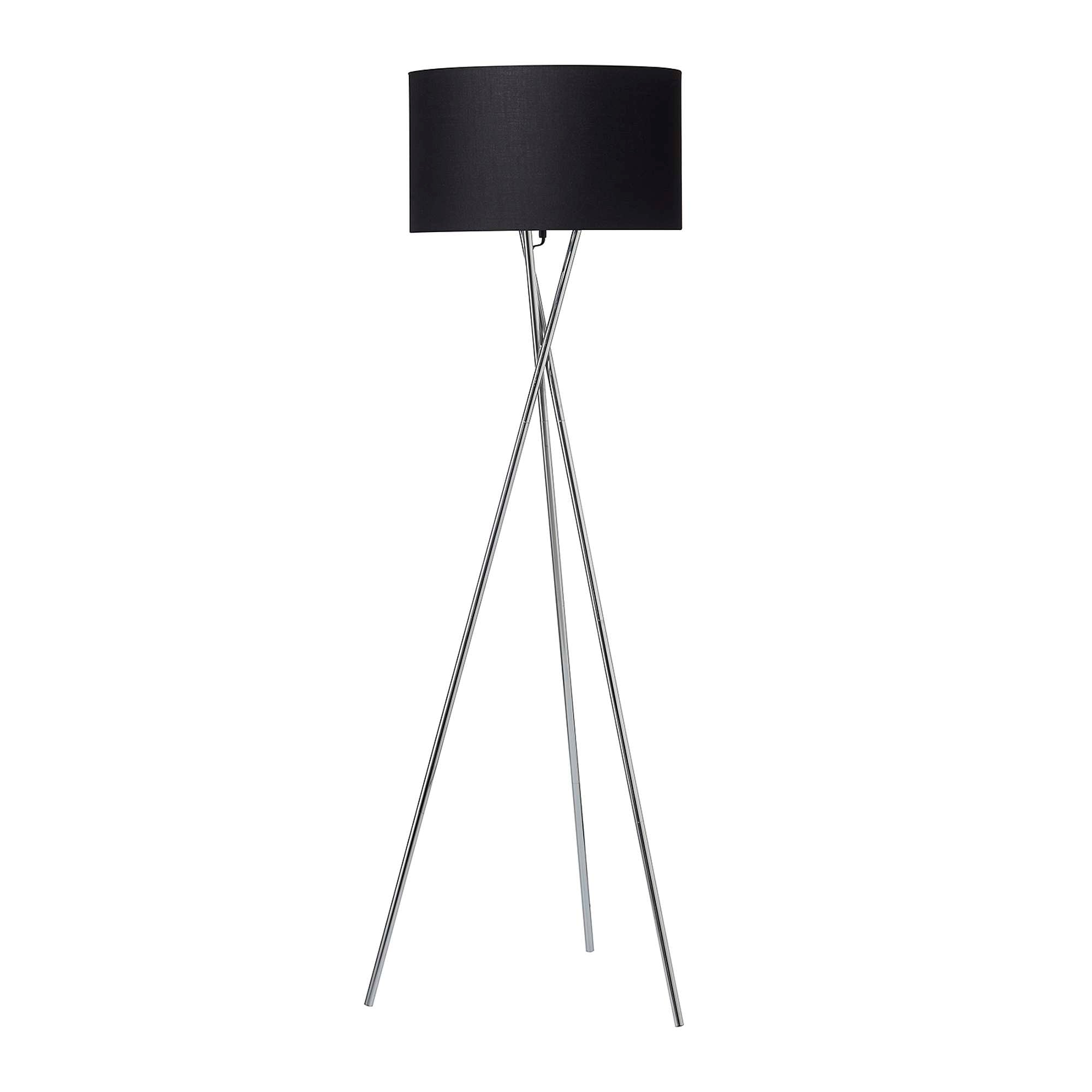 Uptown Gulvlampe Krom m/Sort lampeskærm