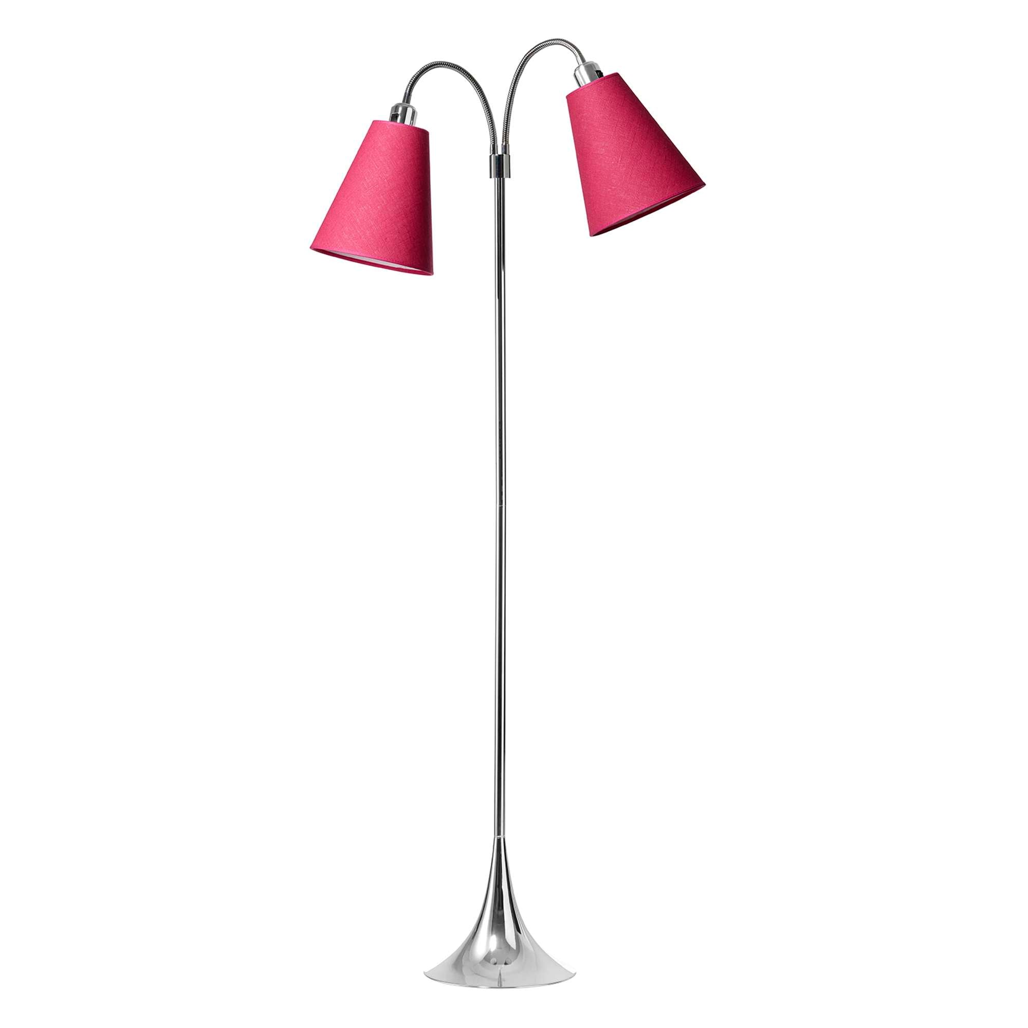 Fodgænger Gulvlampe Krom m/Cerice lampeskærme