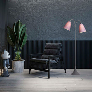 Fodgænger Gulvlampe Grå m/lyng lampeskærme