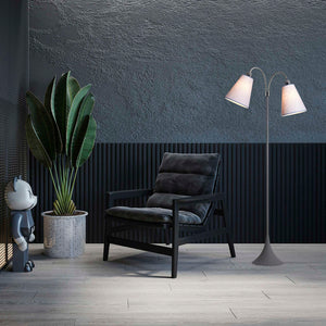 Fodgænger Gulvlampe Grå m/lavendel lampeskærme