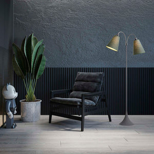 Fodgænger Gulvlampe Grå m/vintergrønne lampeskærme