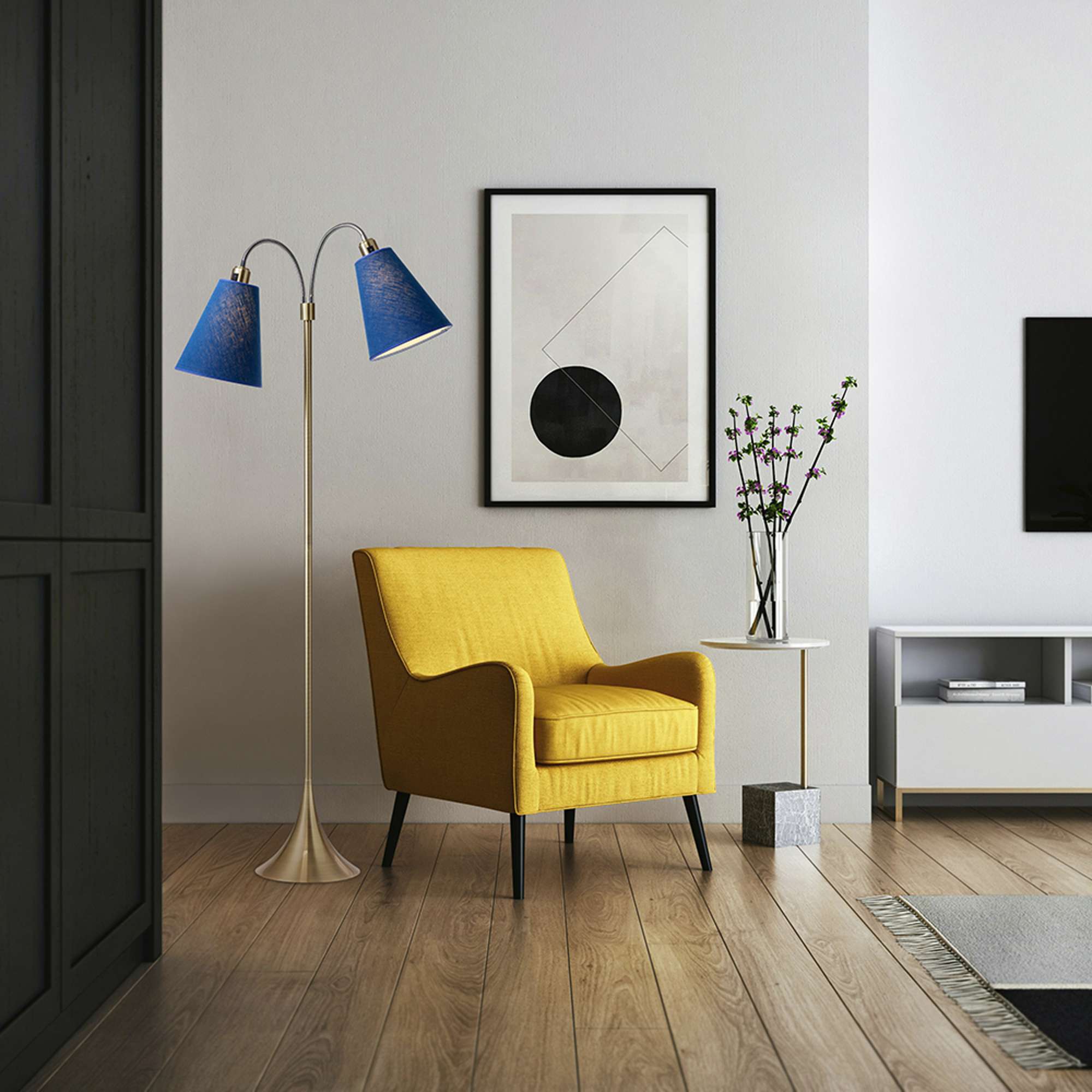 Carolin Trafik lampeskærm - havblå