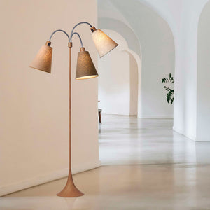 Trafik Gulvlampe Trælook – m/nougat, kakaobrun og sand lampeskærme