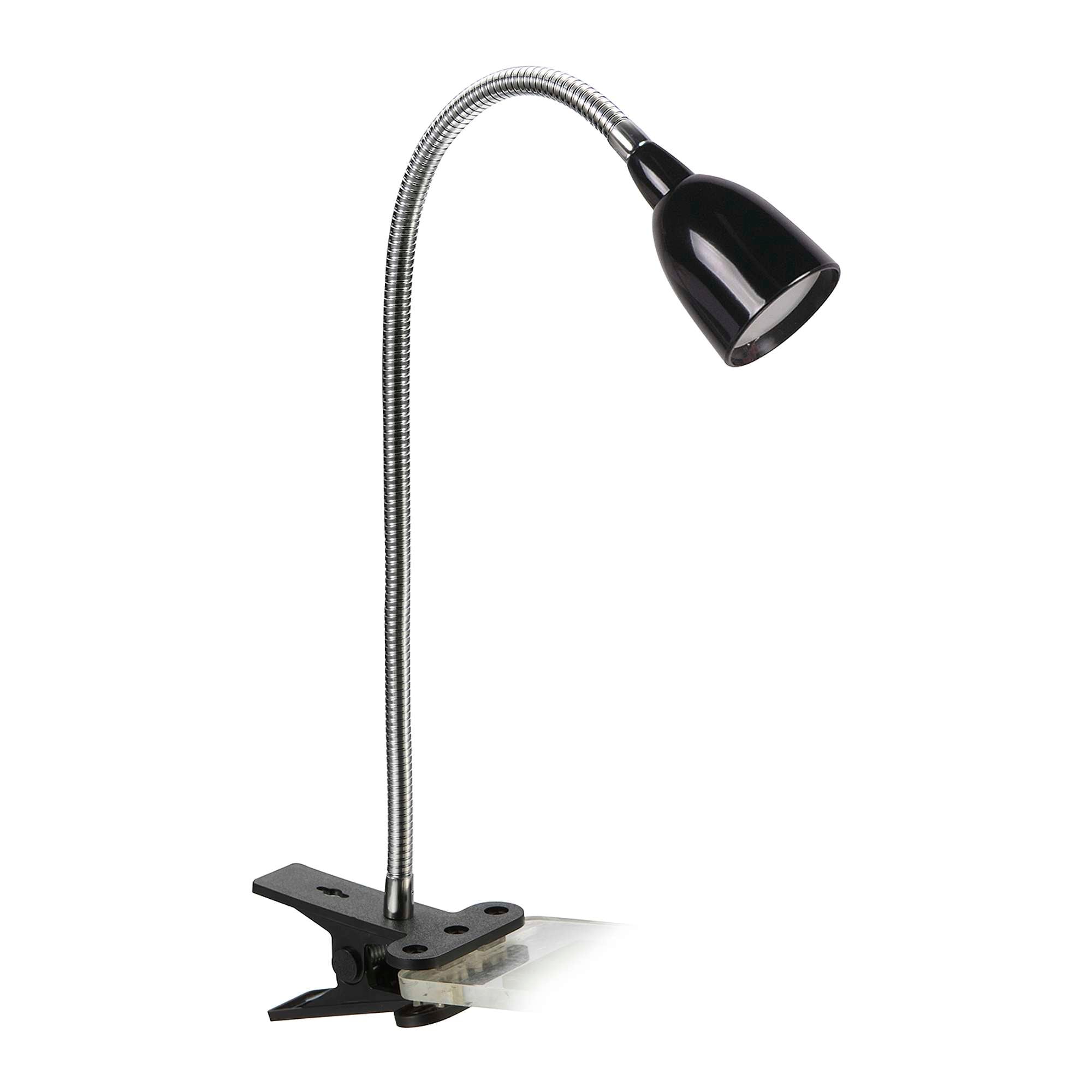 Kobra LED Klemmelampe Sort