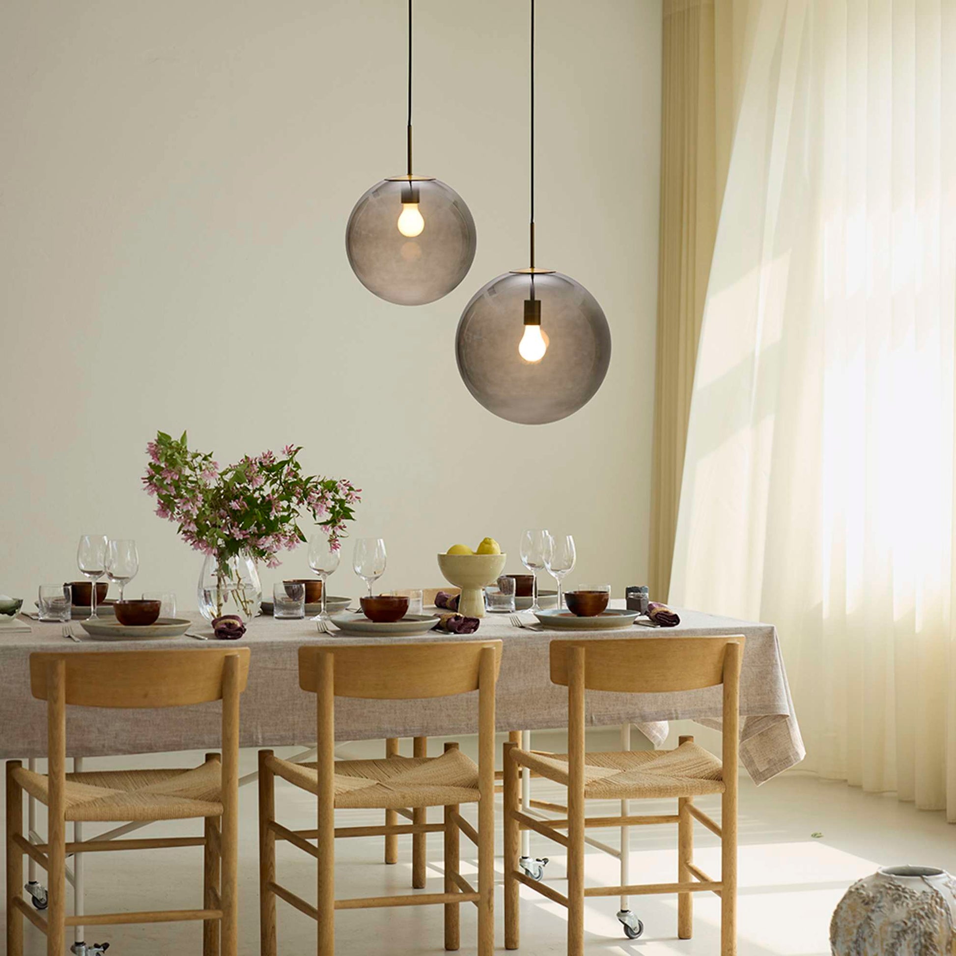 Nora Cafependel Ø40 cm – mørktonet/messing