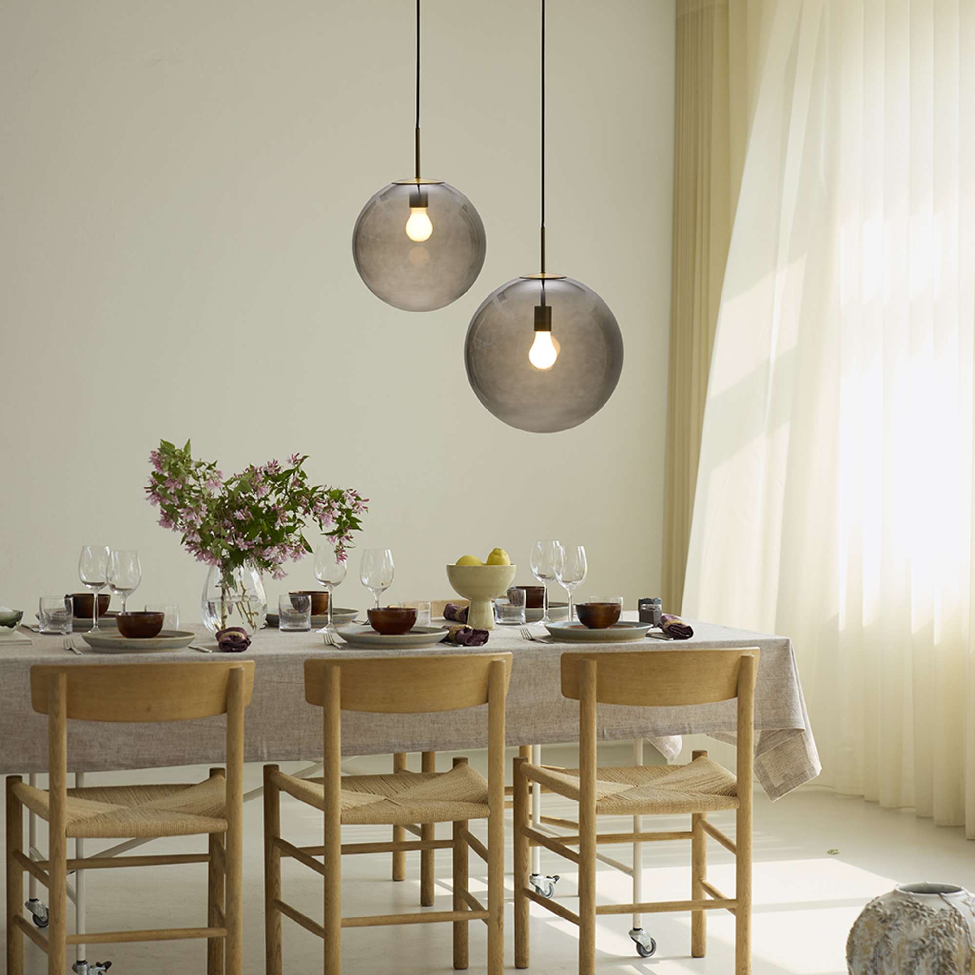 Nora Cafependel Ø40 cm – mørktonet/messing