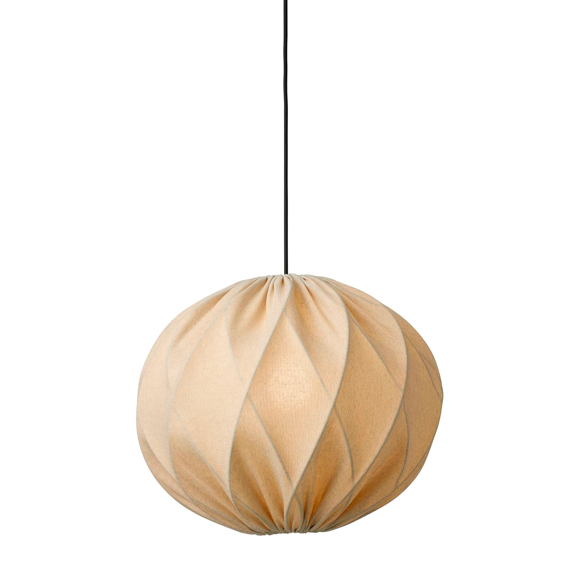 Jasmin Pendel Ø40 cm – lys sand (sort stofledning)