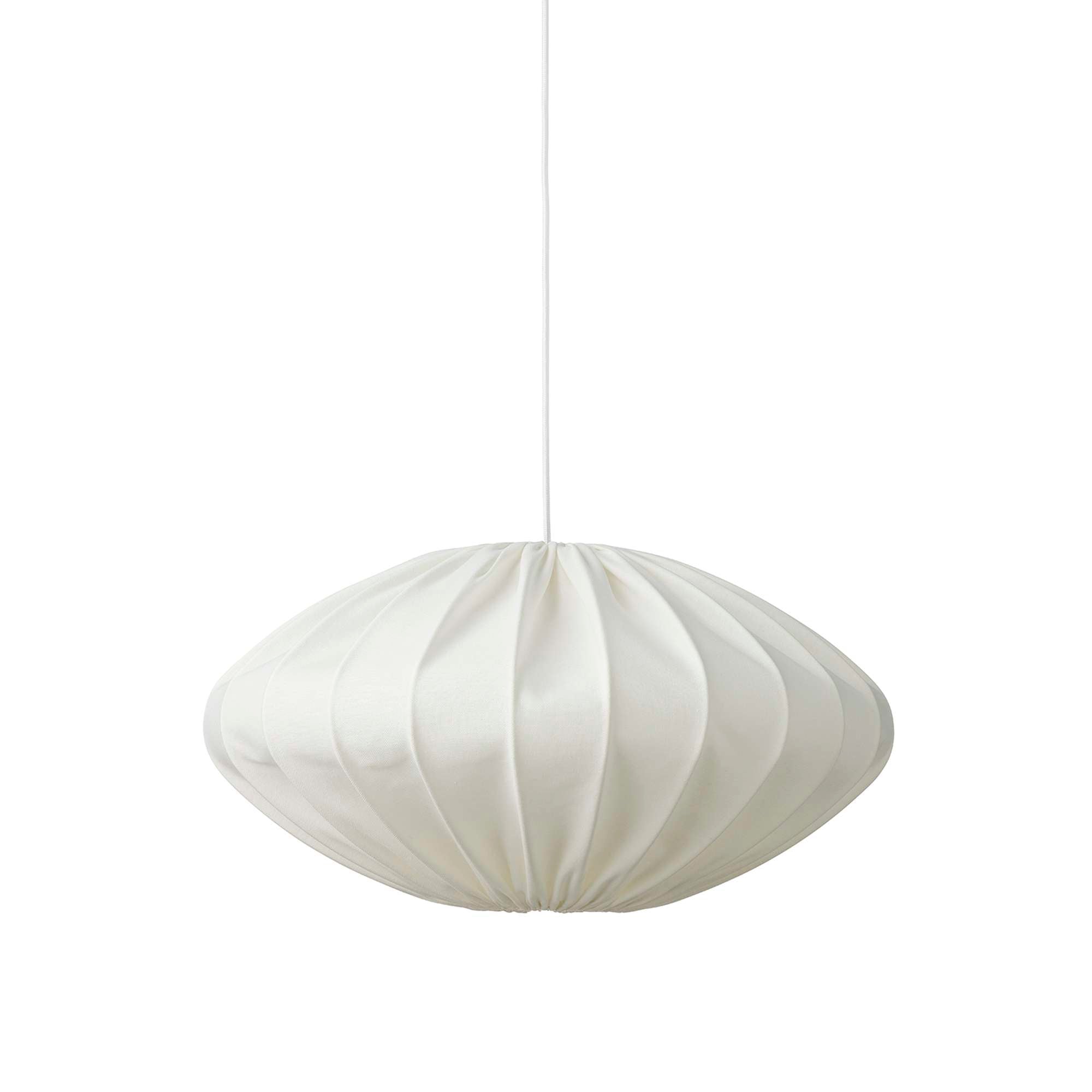 Jasmin Pendel Ø50 cm – hvid (hvid stofledning)