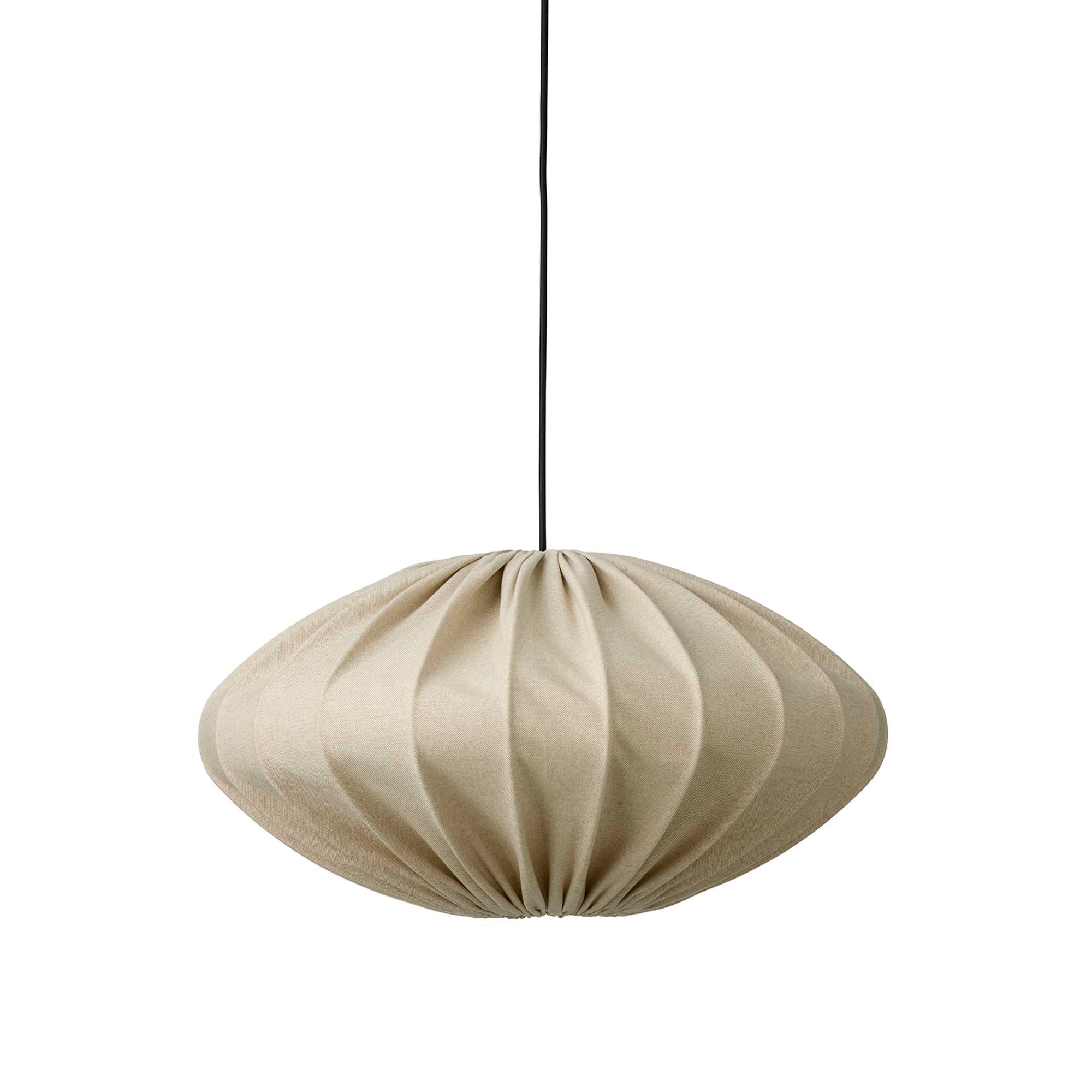 Jasmin Pendel Ø50 cm – lys sand (sort stofledning)