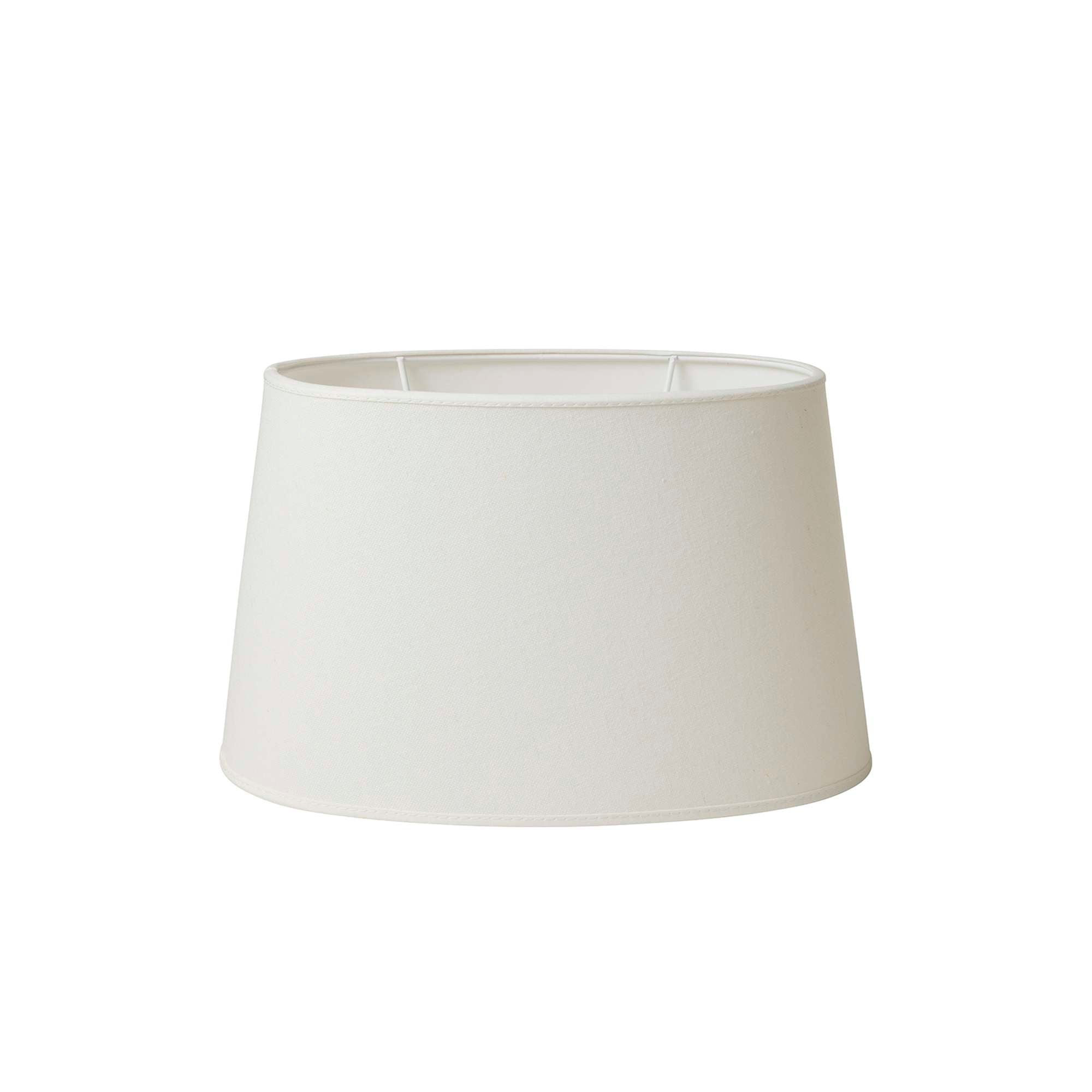 Jasmin Oval Lampeskærm - hvid H18,5 cm
