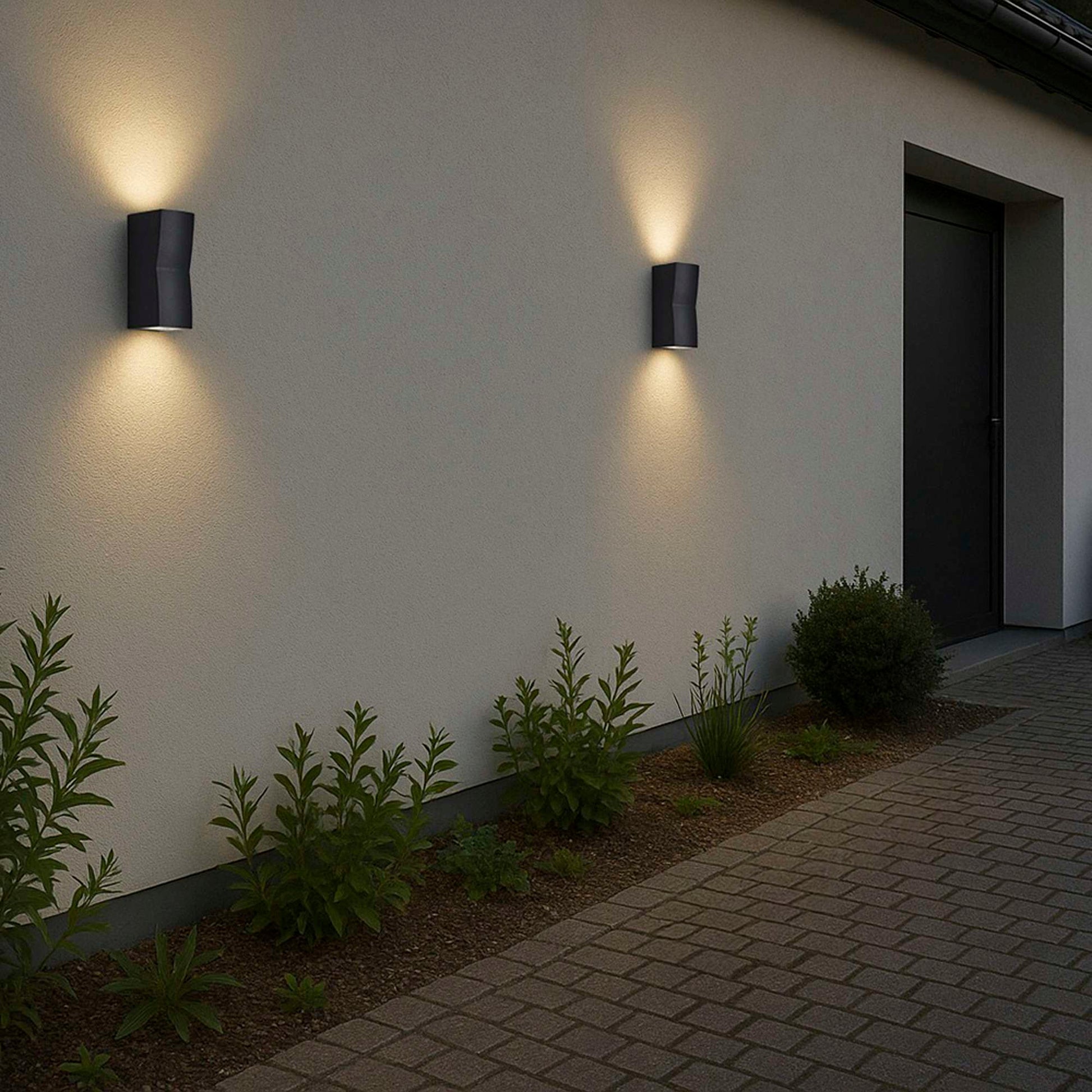 Ask Udendørs væglampe Sort Up/Downlight