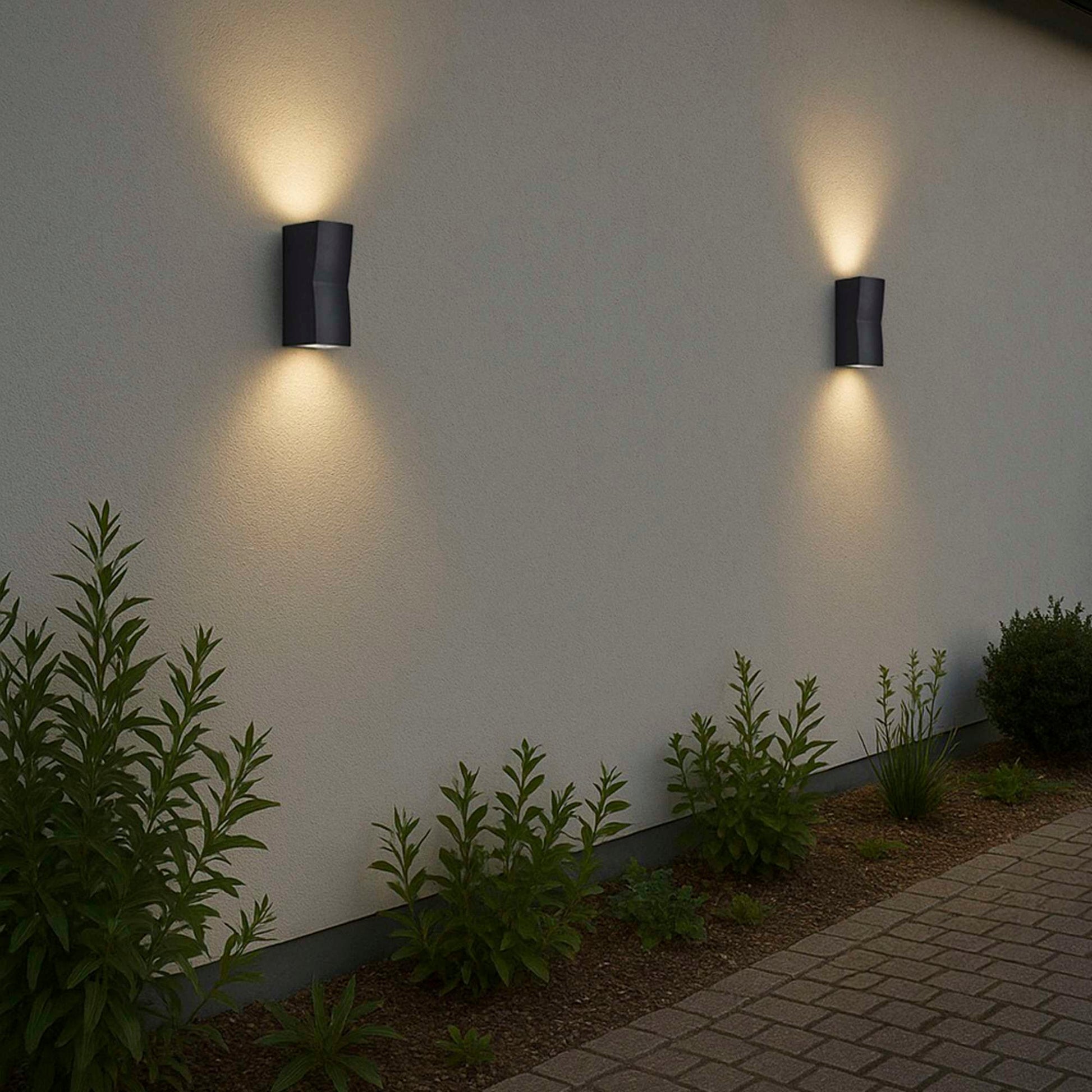 Ask Udendørs væglampe Sort Up/Downlight