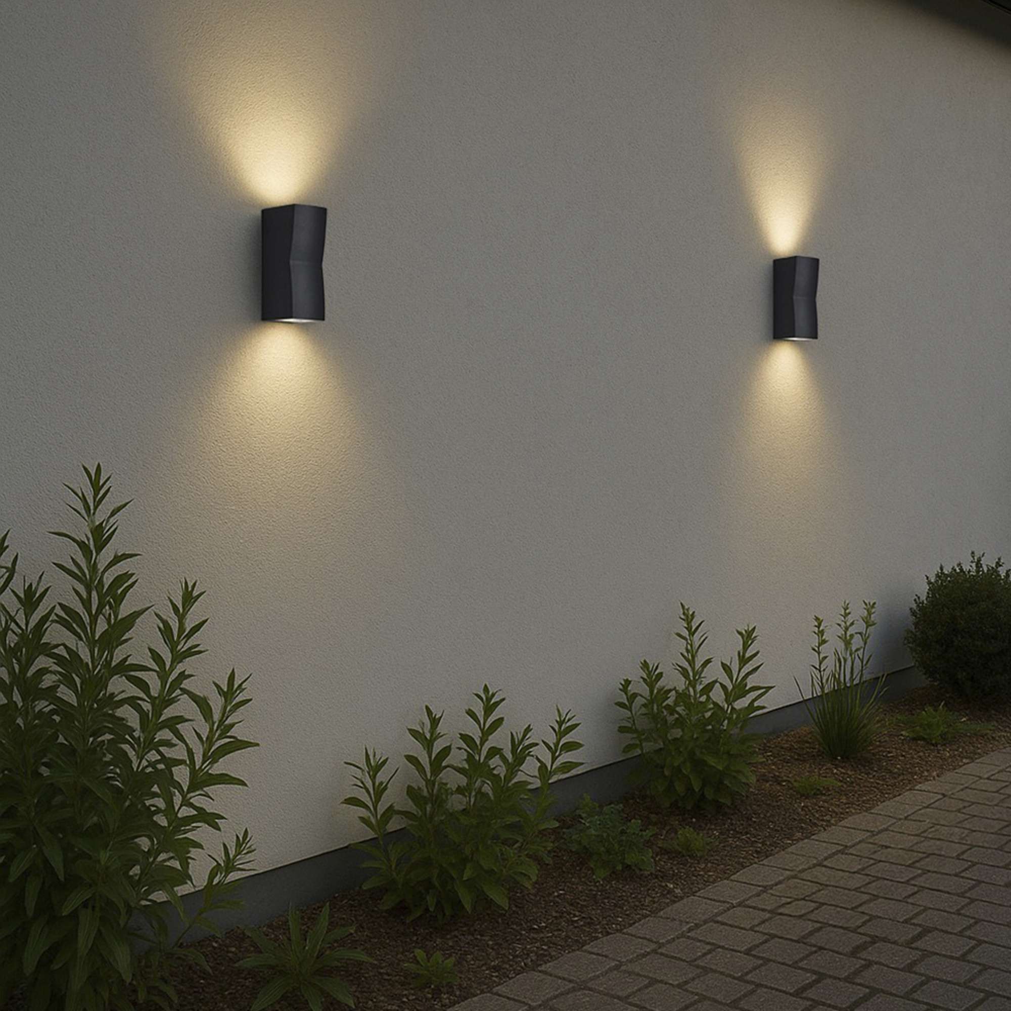 Ask Udendørs væglampe Sort Up/Downlight