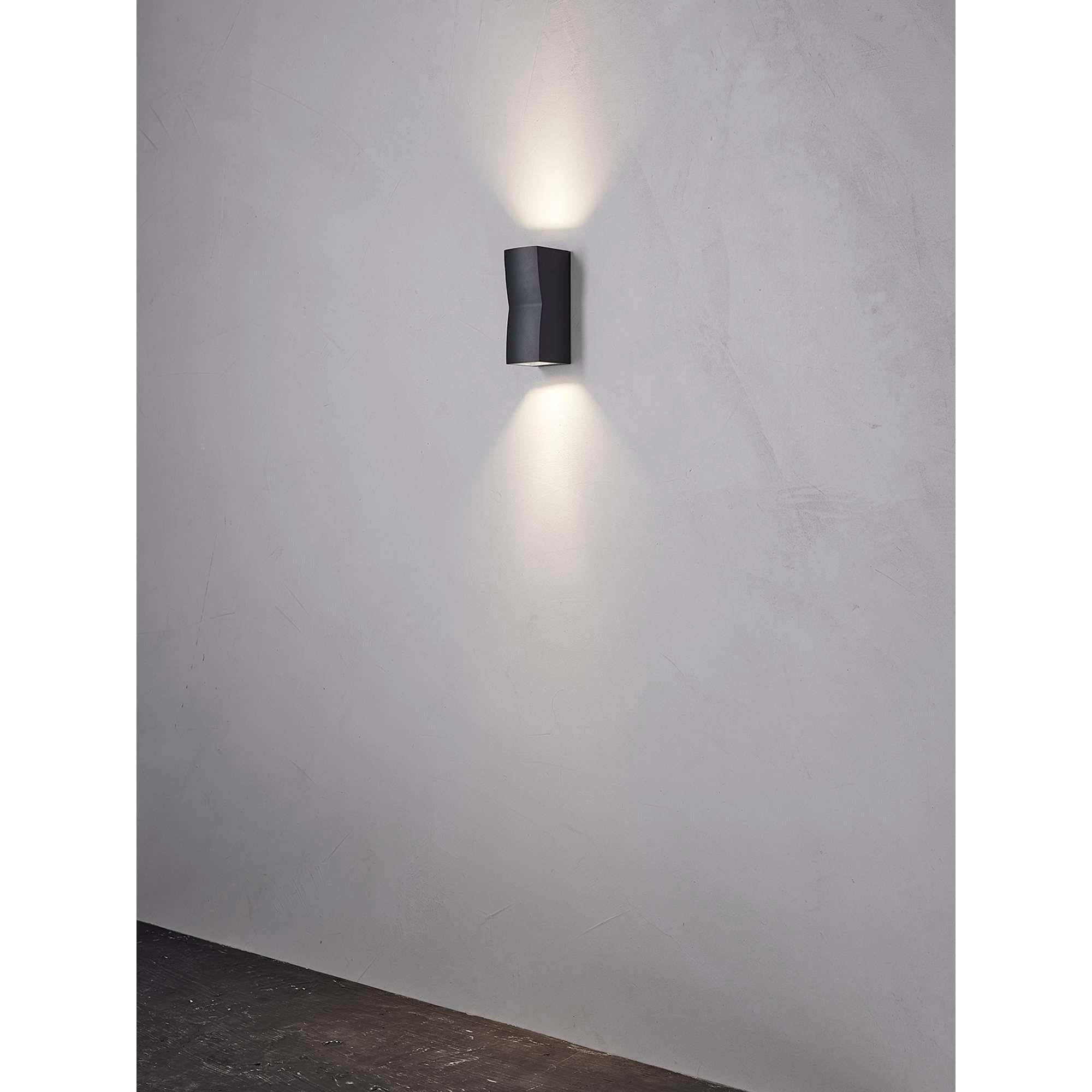 Ask Udendørs væglampe Antracitgrå Up/Downlight