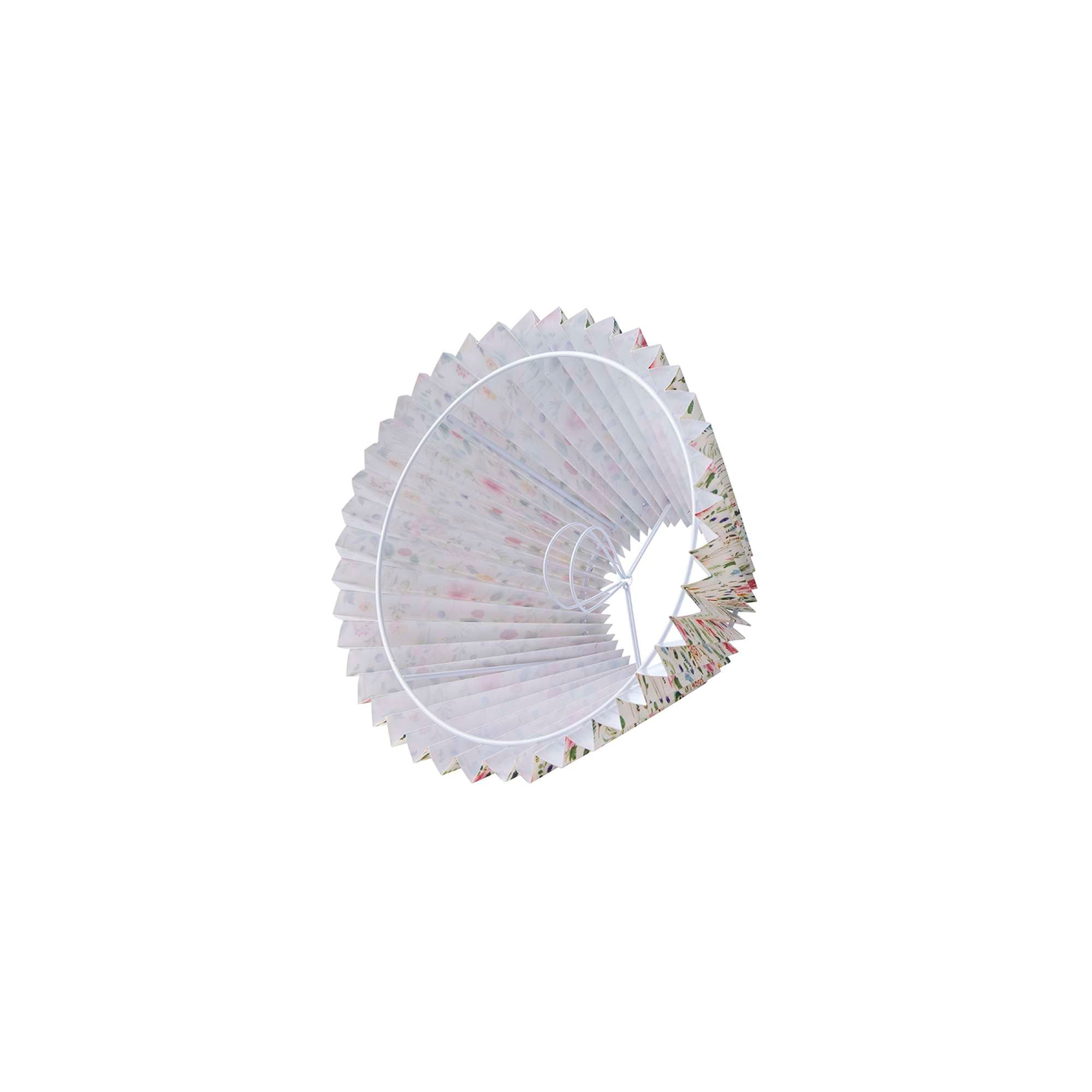 Blomster Eng Hacienda Plisse lampeskærm - grøn H16 cm