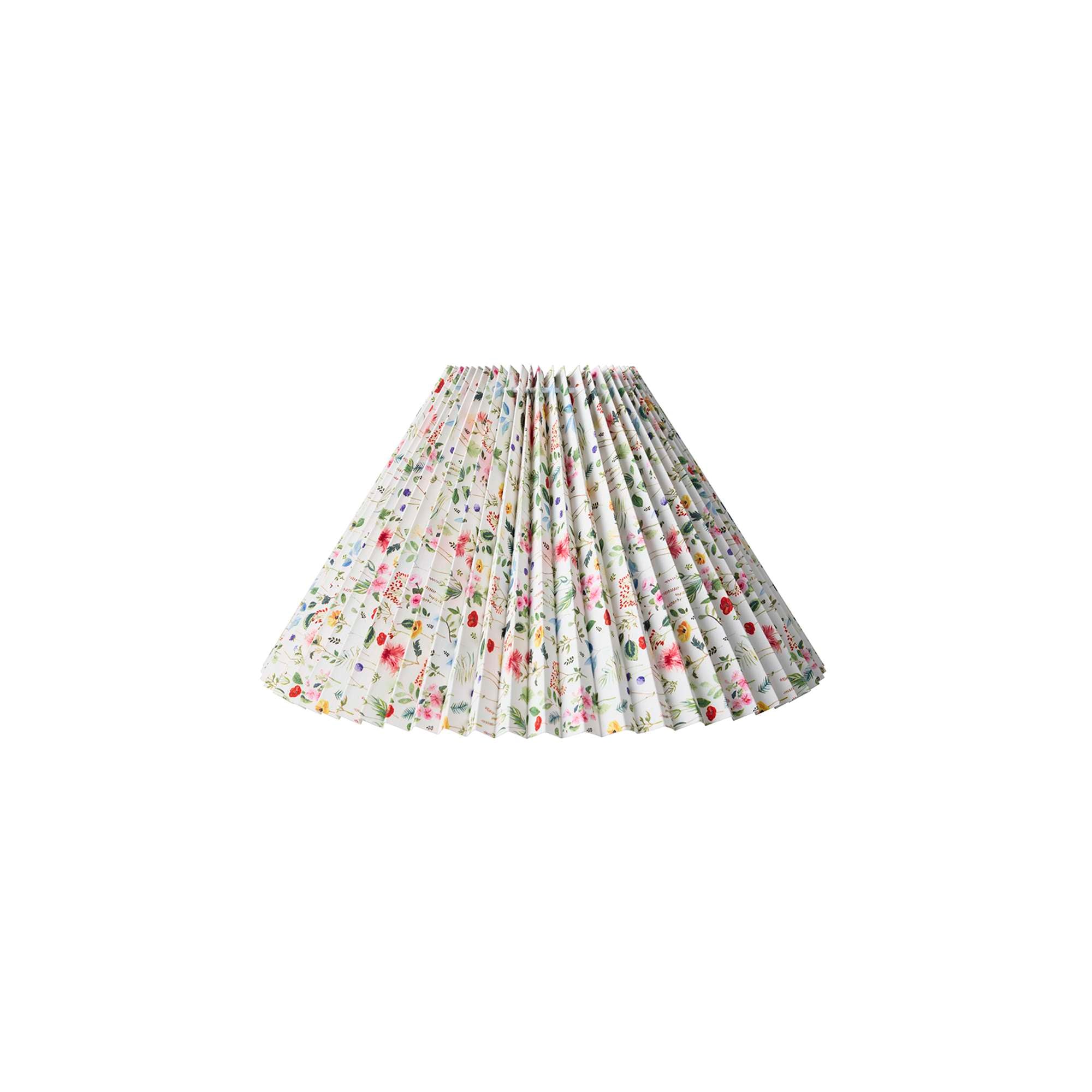 Blomster Eng Hacienda Plisse lampeskærm - grøn H22 cm