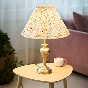 Blomster Eng Hacienda Plisse lampeskærm - grøn H24,5 cm