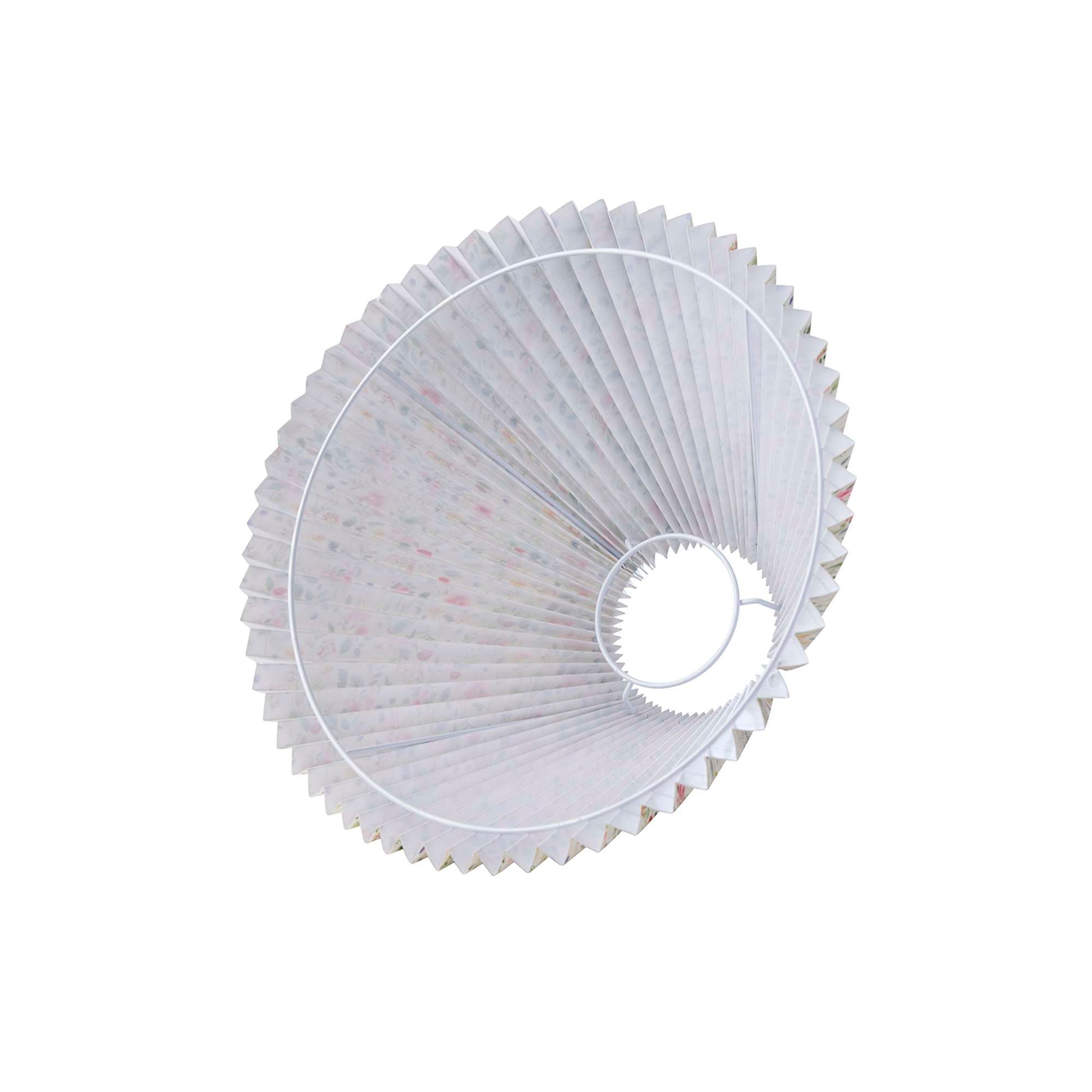 Blomster Eng Hacienda Plisse lampeskærm - grøn H24,5 cm