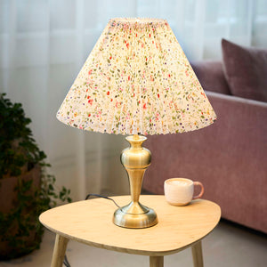 Blomster Eng Hacienda Plisse lampeskærm - grøn H27 cm