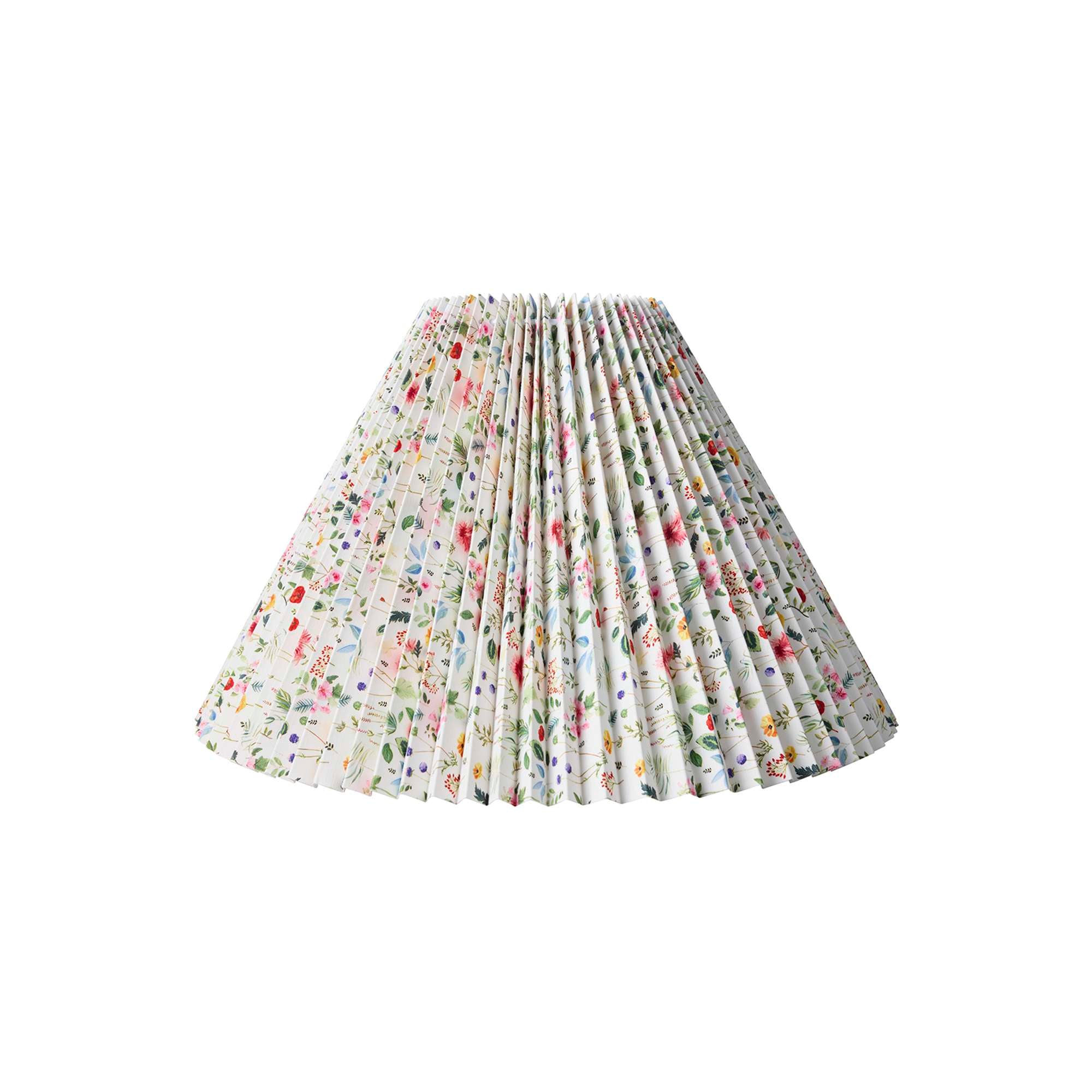 Blomster Eng Hacienda Plisse lampeskærm - grøn H27 cm